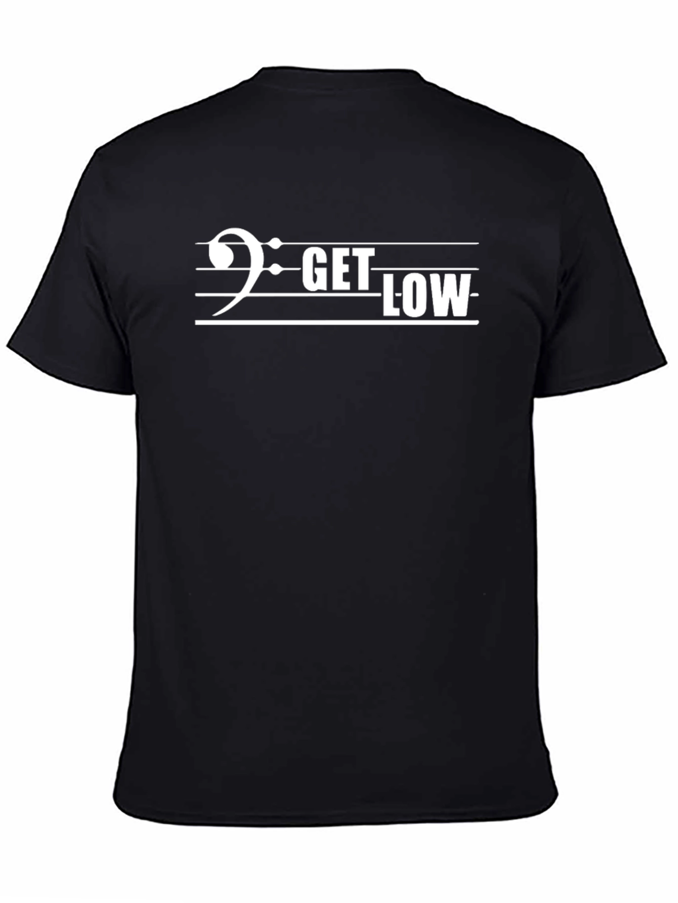 Get Low Music Tee - Stylish Bass Clef T-Shirt