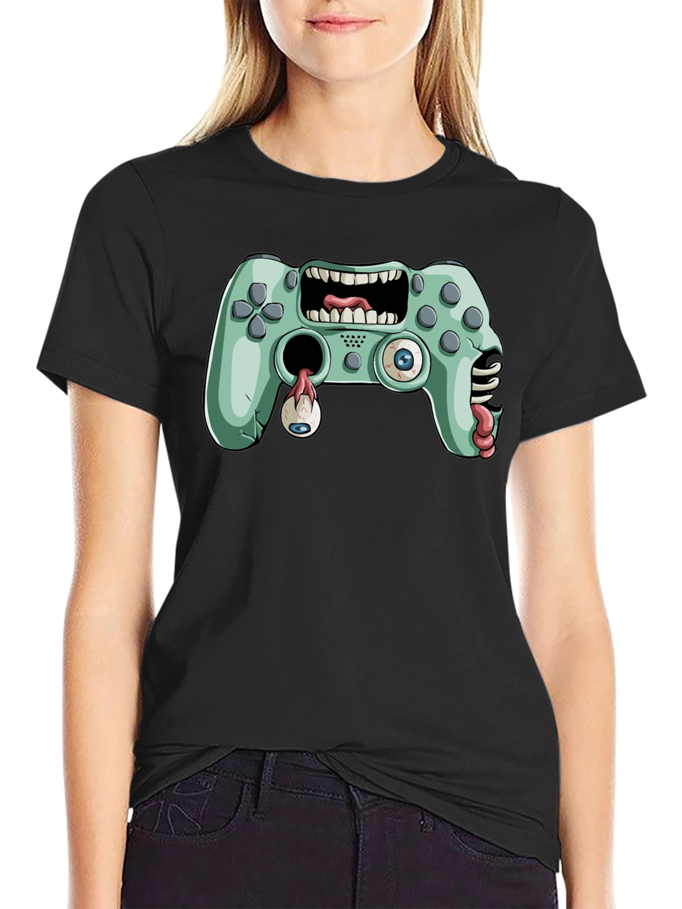 Zombie Game Controller Graphic T-Shirt