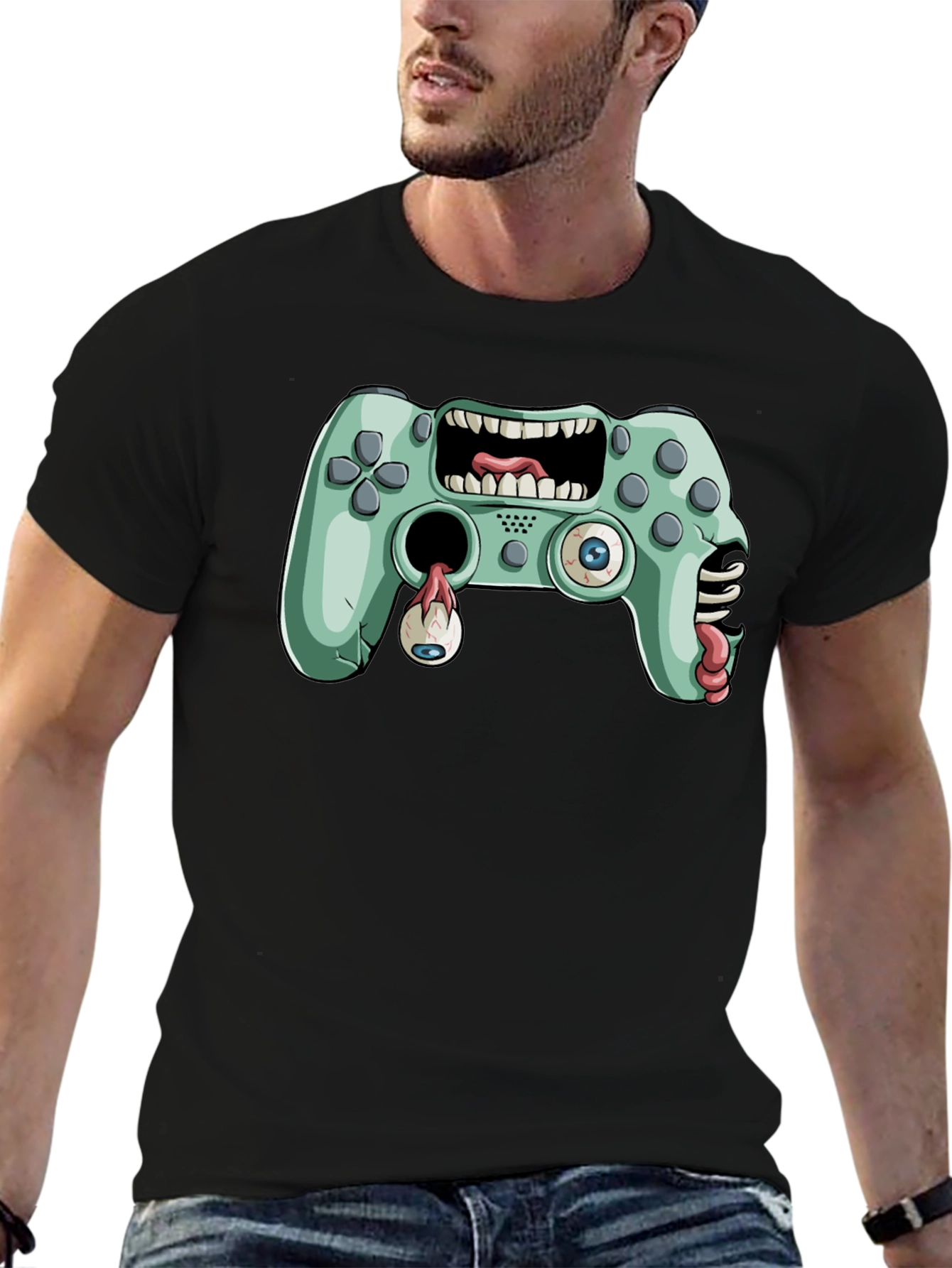 Zombie Game Controller Graphic T-Shirt