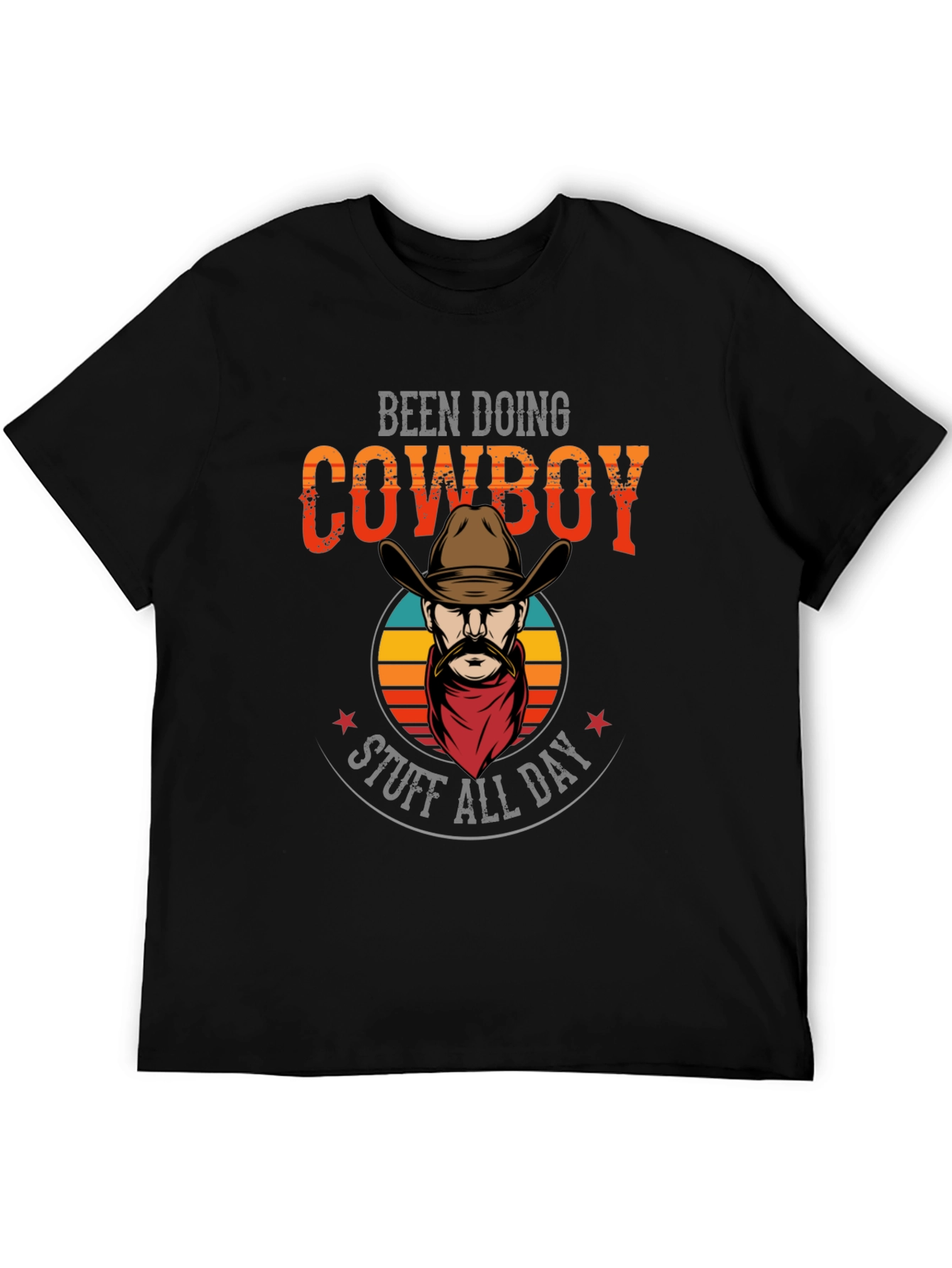 Cowboy Stuff All Day Black Graphic Tee