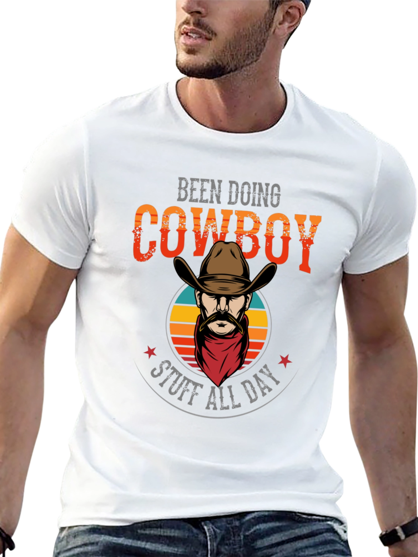 Cowboy Stuff All Day Black Graphic Tee
