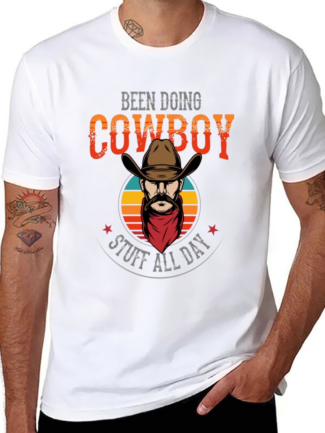 Cowboy Stuff All Day Black Graphic Tee
