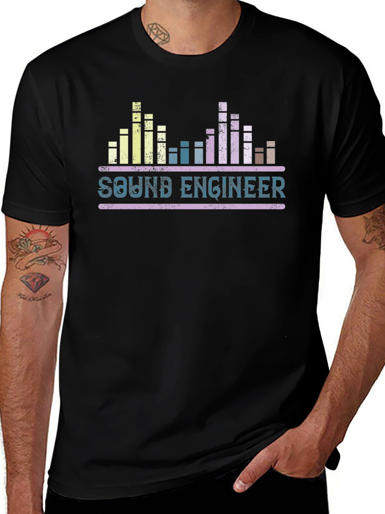 Sound Engineer Graphic Tee - Black T-Shirt