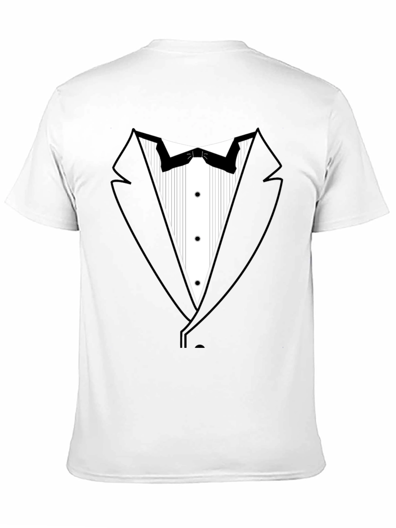 Tuxedo Print Black T-Shirt: Formal Fun!