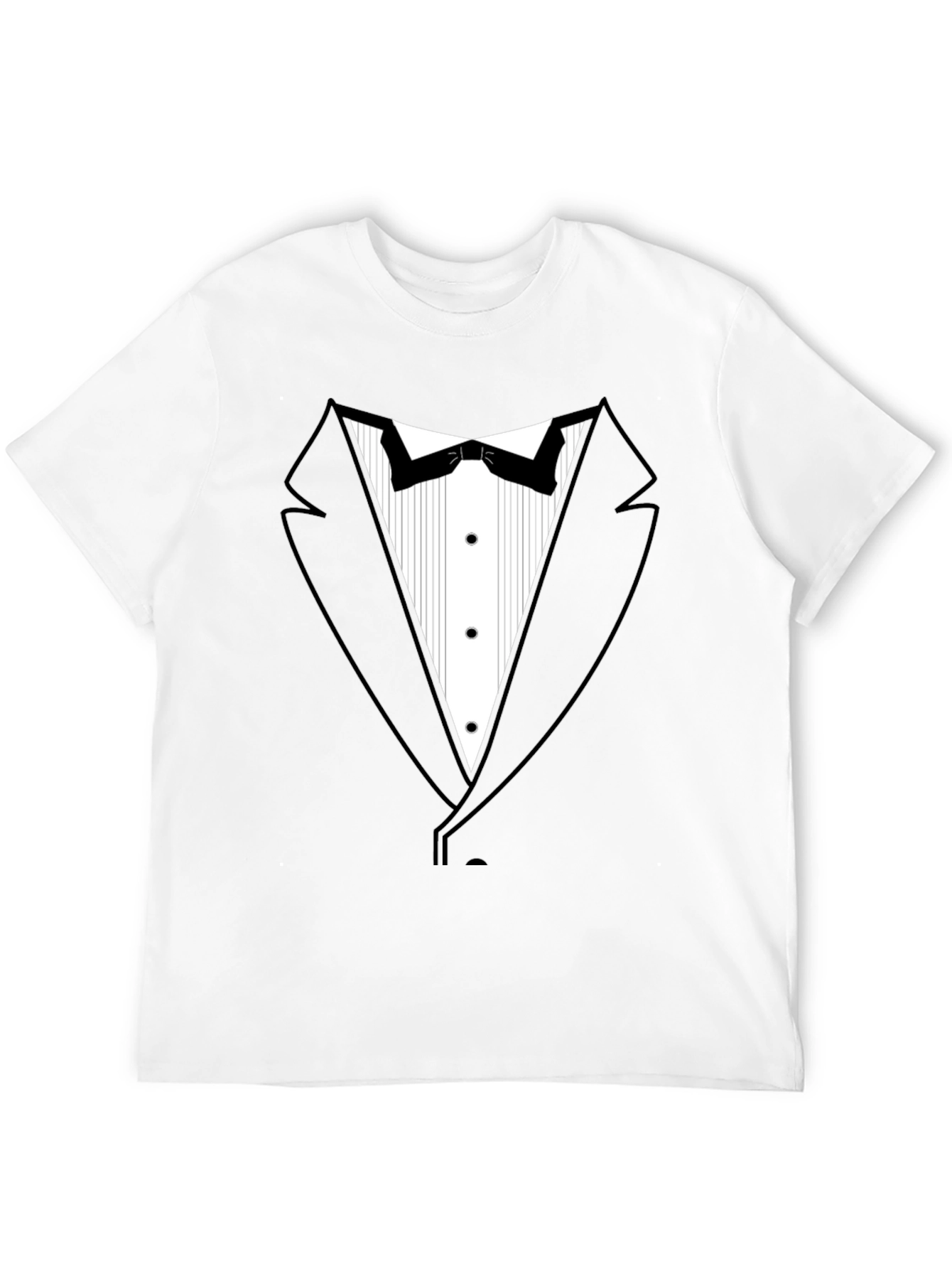 Tuxedo Print Black T-Shirt: Formal Fun!