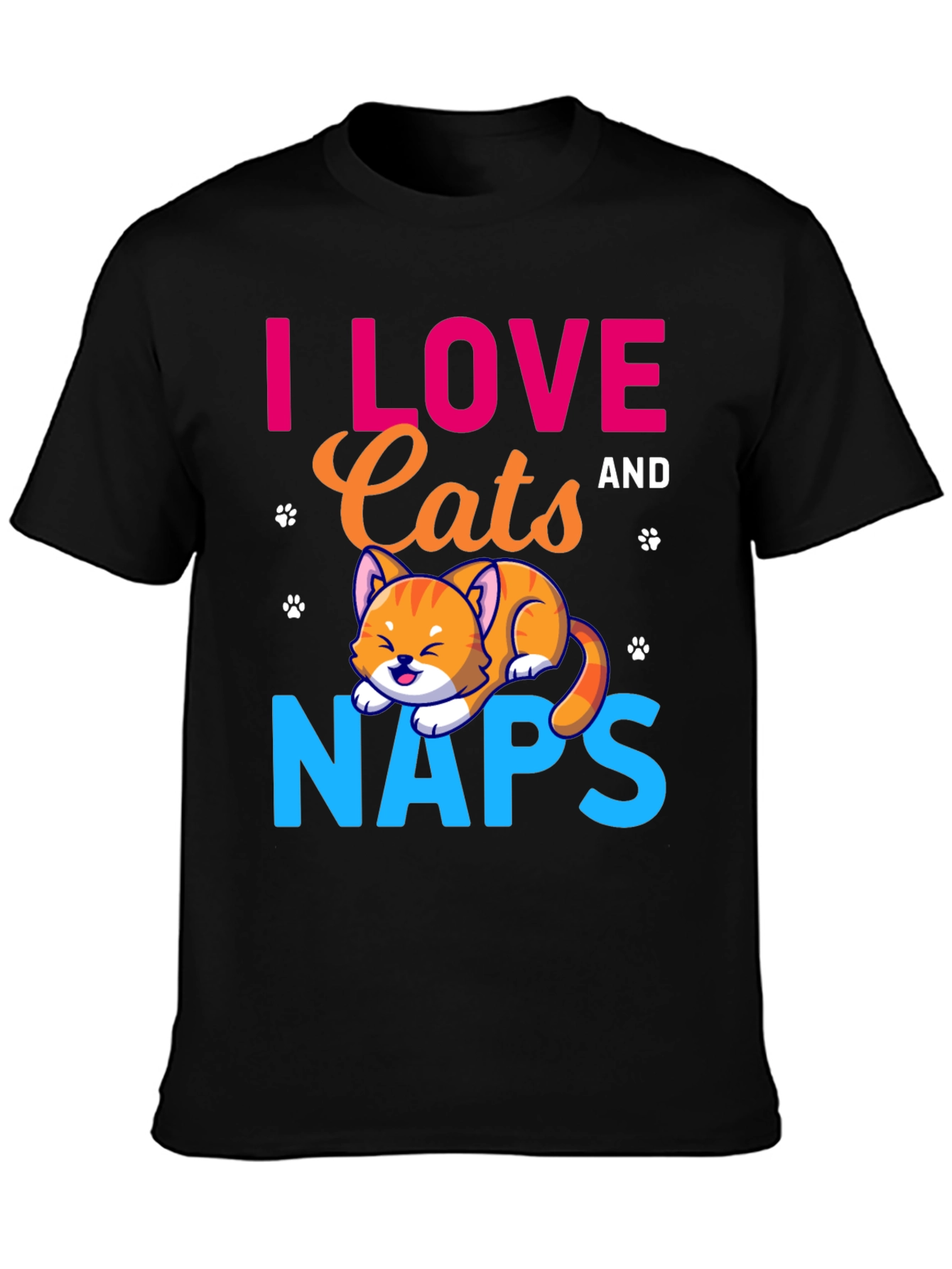 I Love Cats and Naps T-Shirt