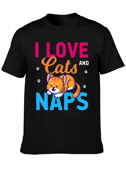 I Love Cats and Naps T-Shirt