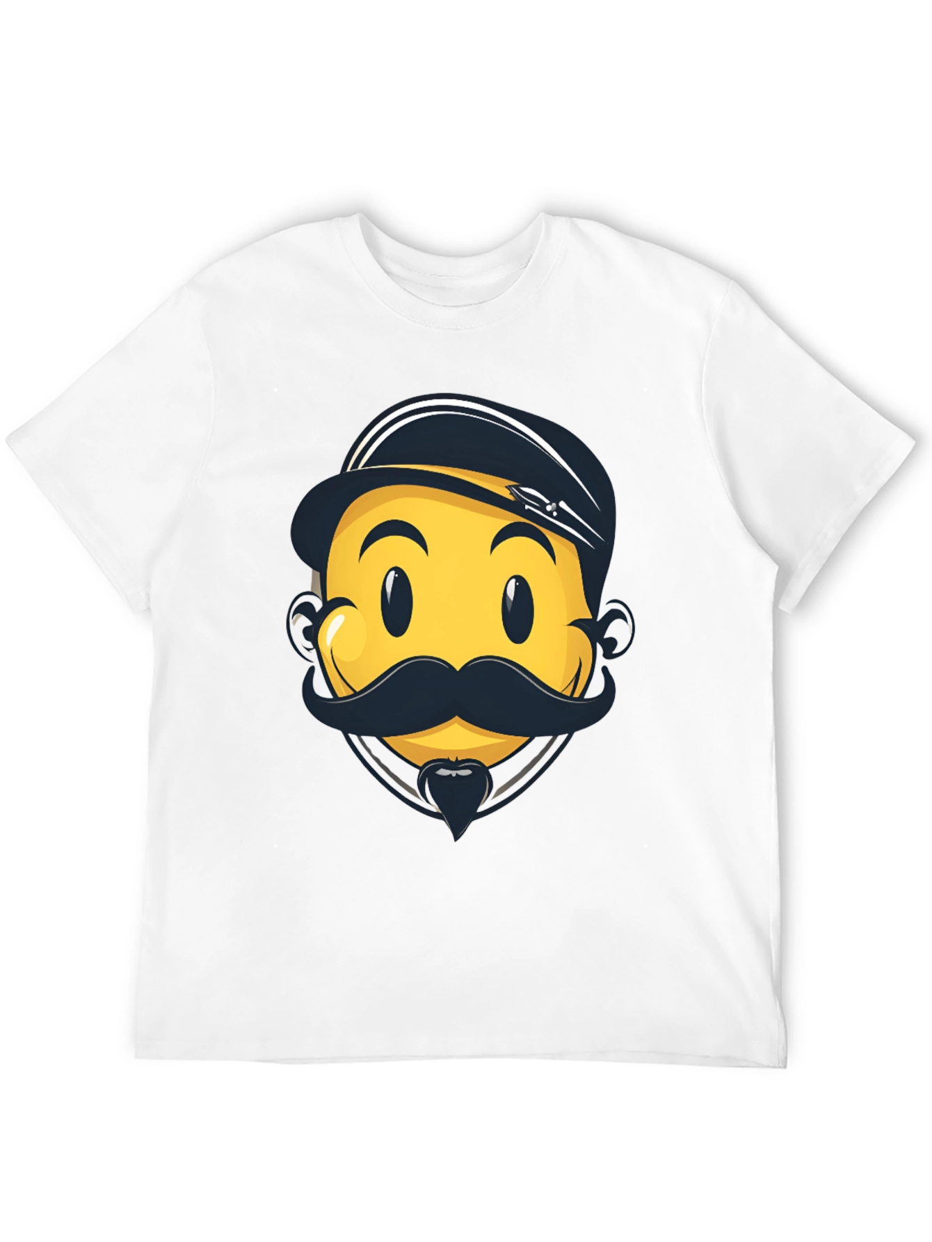Emoji Captain Graphic Tee - Black Cotton Comfort