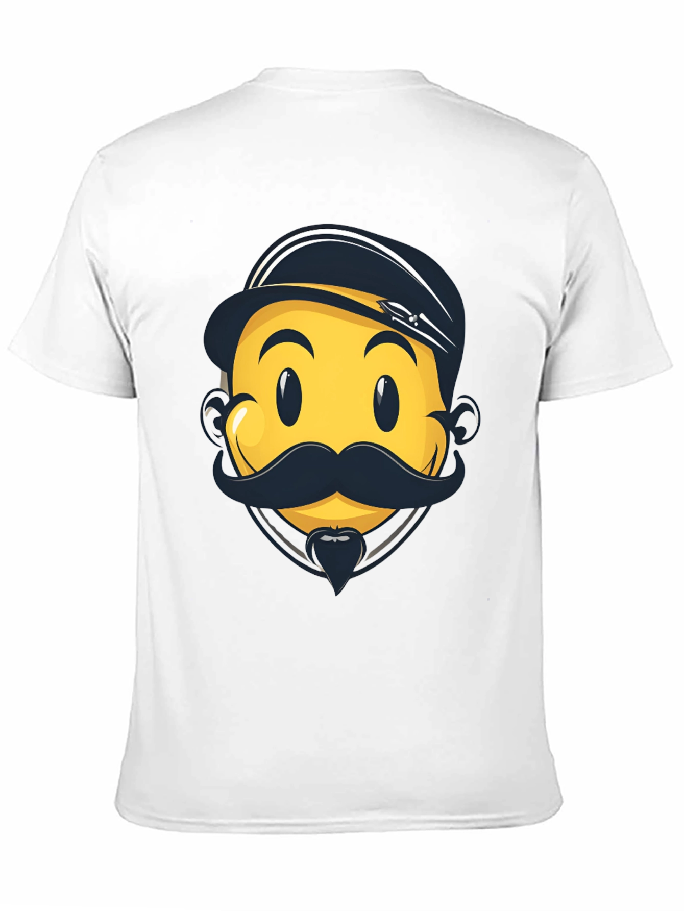 Emoji Captain Graphic Tee - Black Cotton Comfort