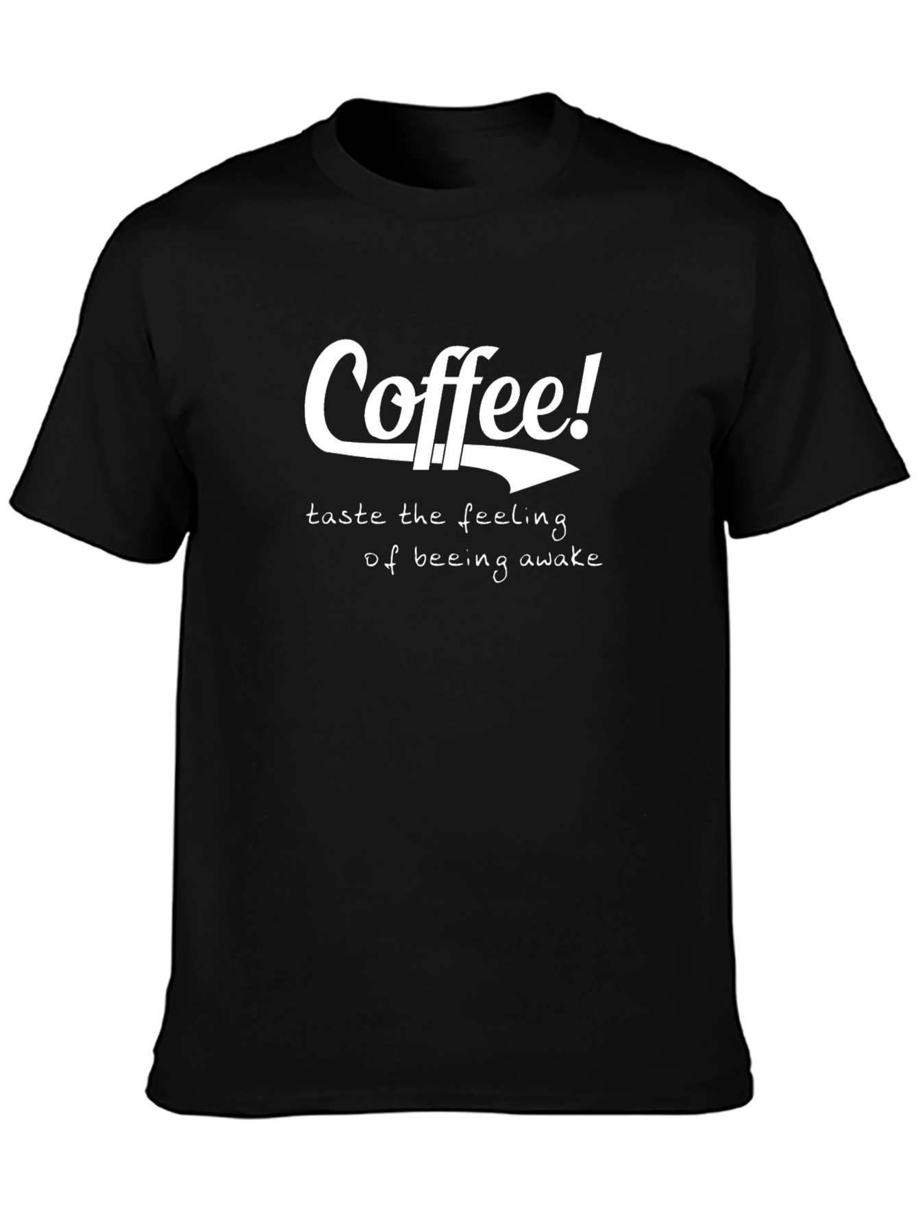 Coffee! Awake Feeling T-Shirt - Black Graphic Tee