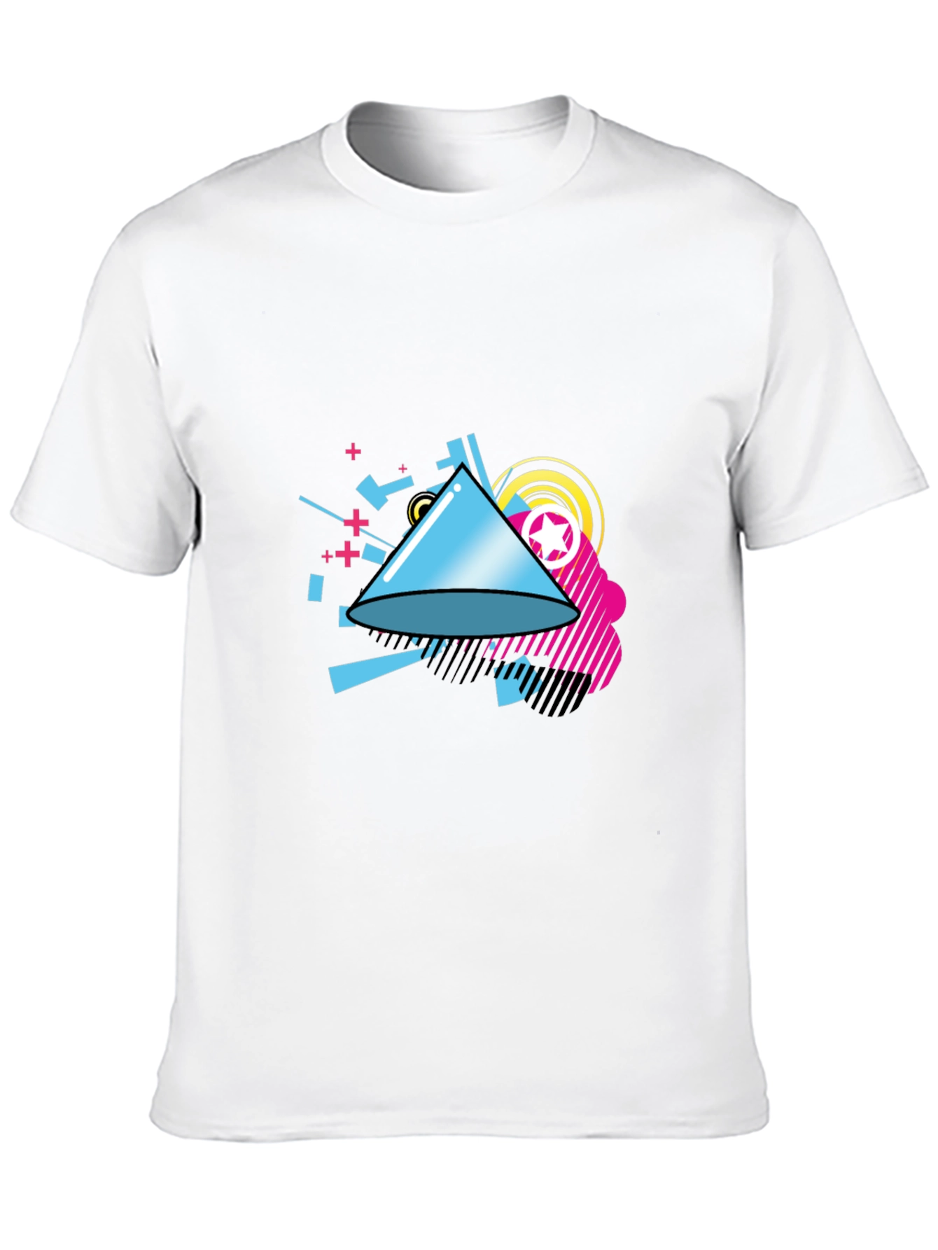 Geometric Design Black T-Shirt