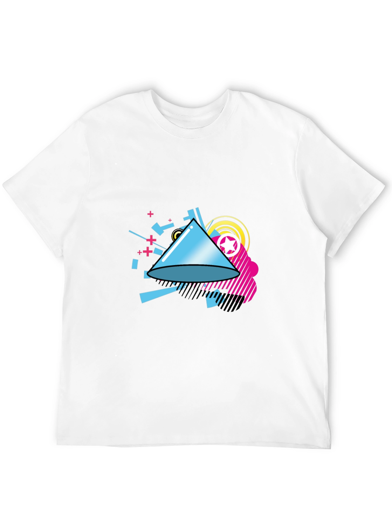 Geometric Design Black T-Shirt