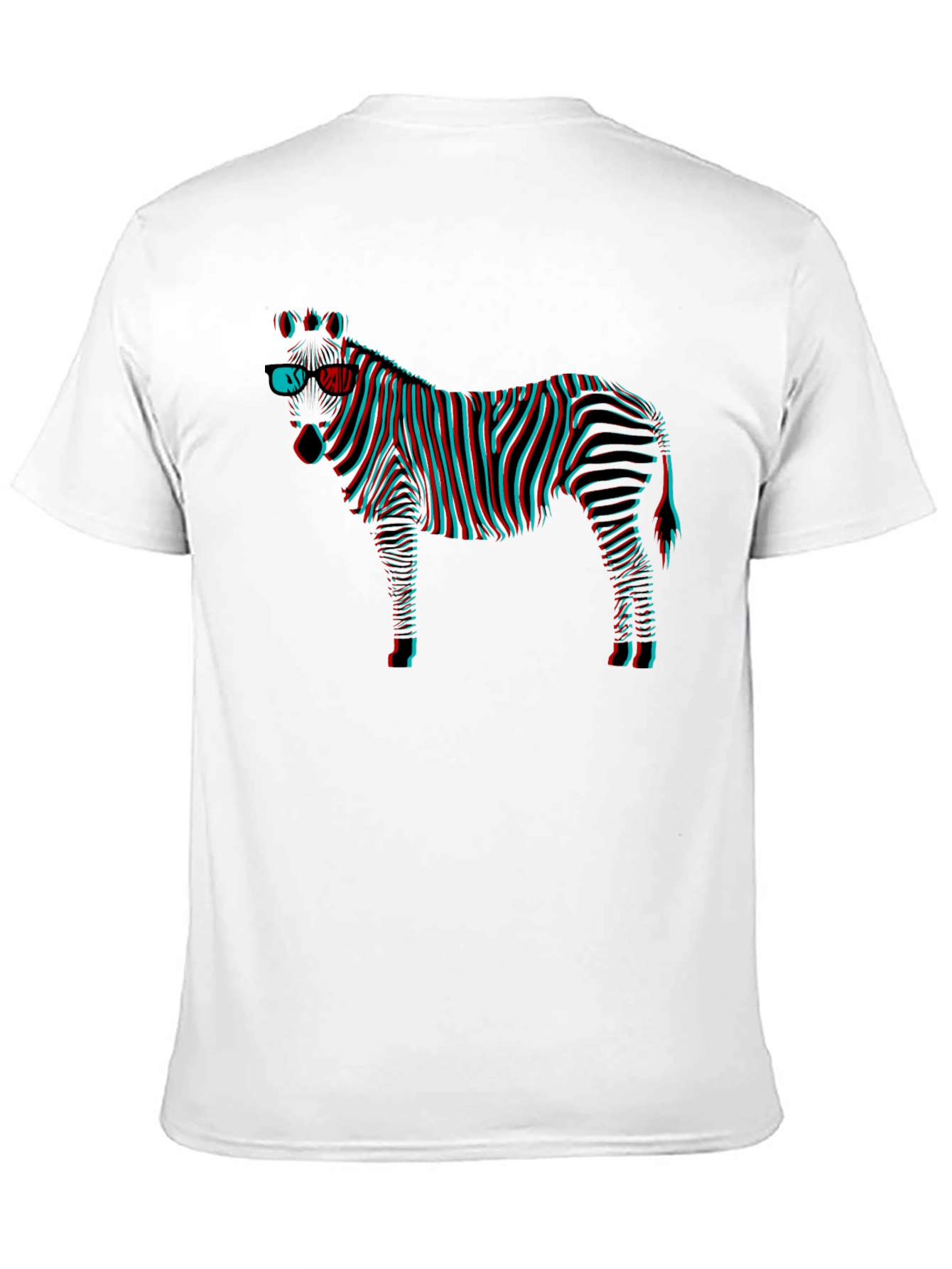 3D Zebra Graphic Tee - Black