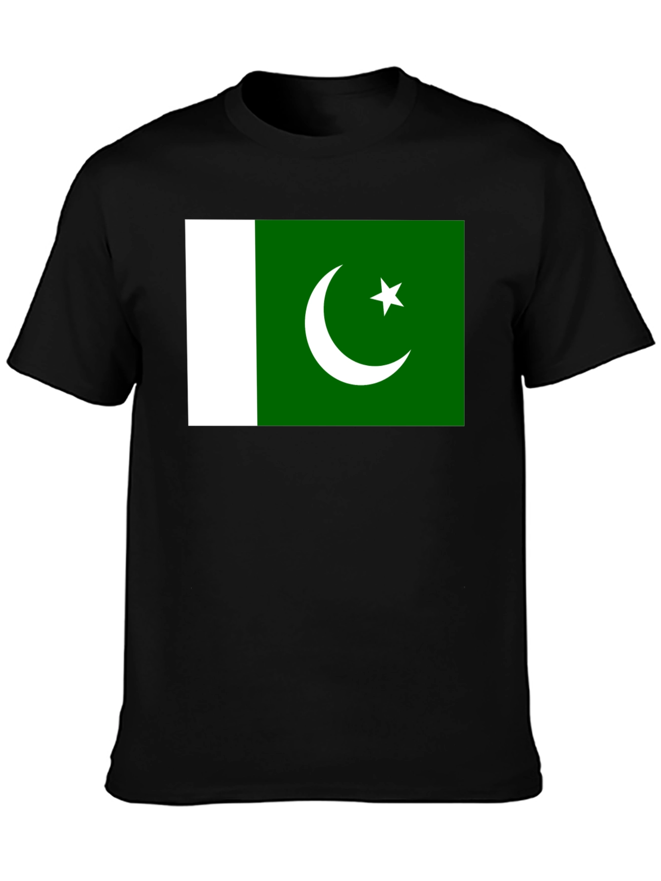 Pakistan Flag T-Shirt - Black Cotton Tee