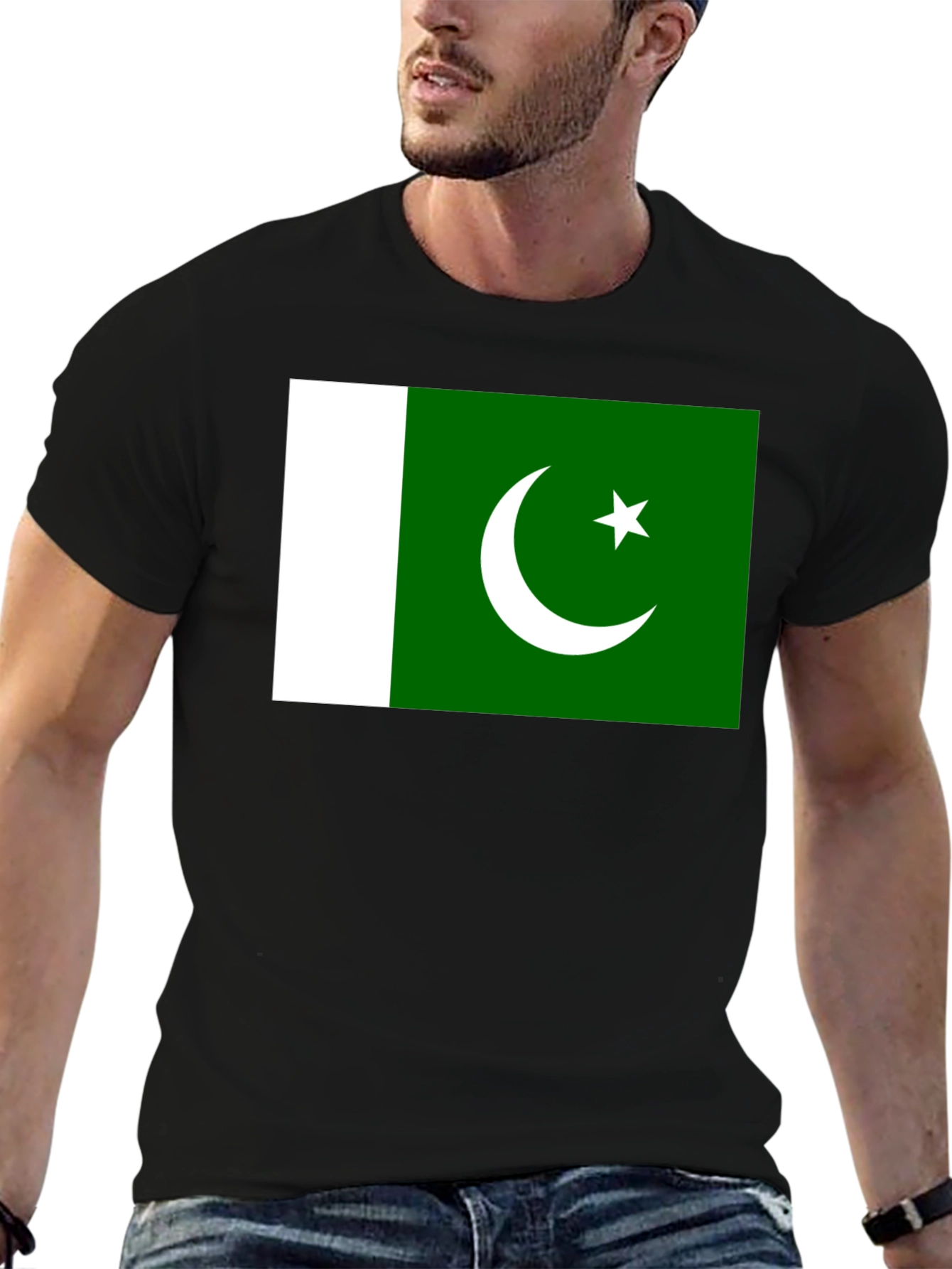 Pakistan Flag T-Shirt - Black Cotton Tee