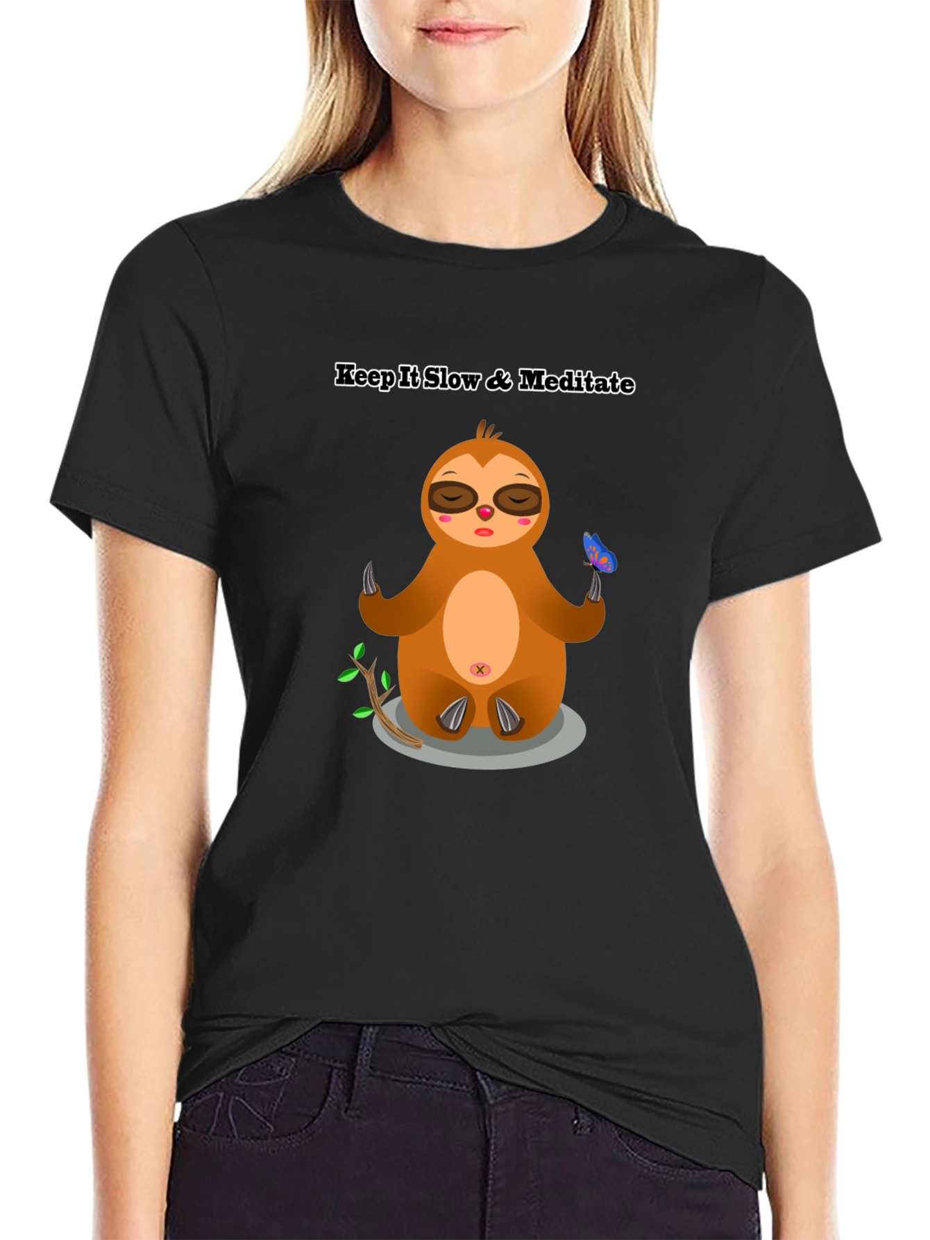 Keep it Slow Sloth Meditation T-Shirt