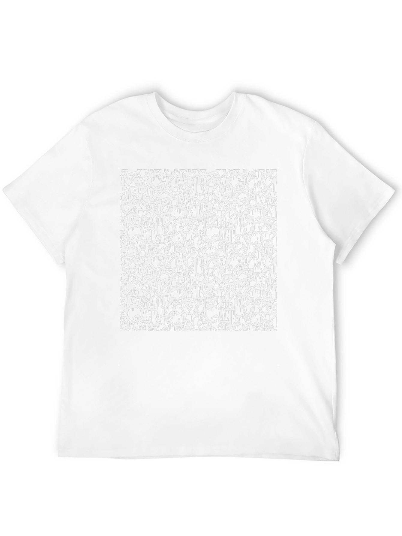 Abstract Graffiti Print Black T-Shirt