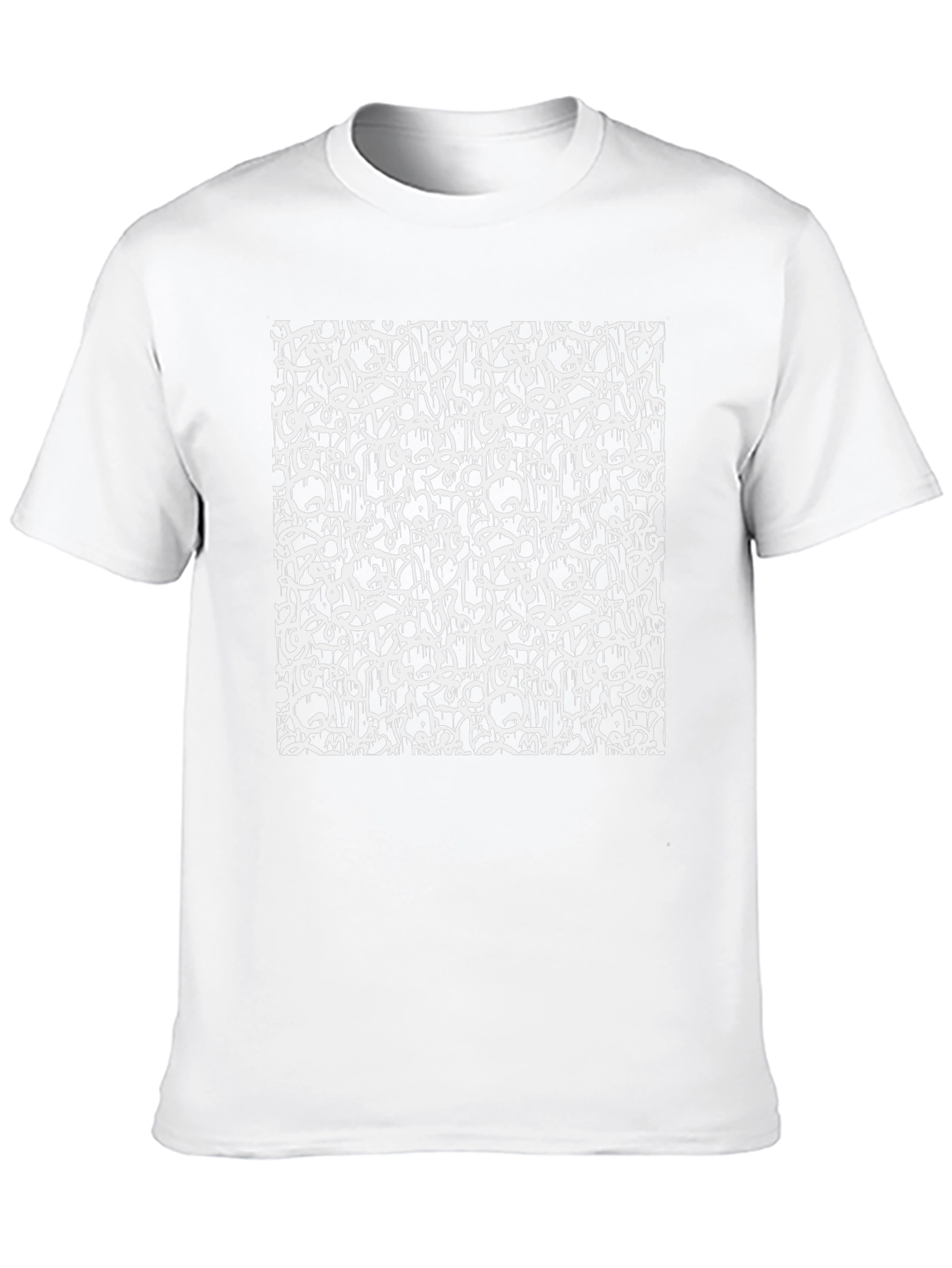 Abstract Graffiti Print Black T-Shirt