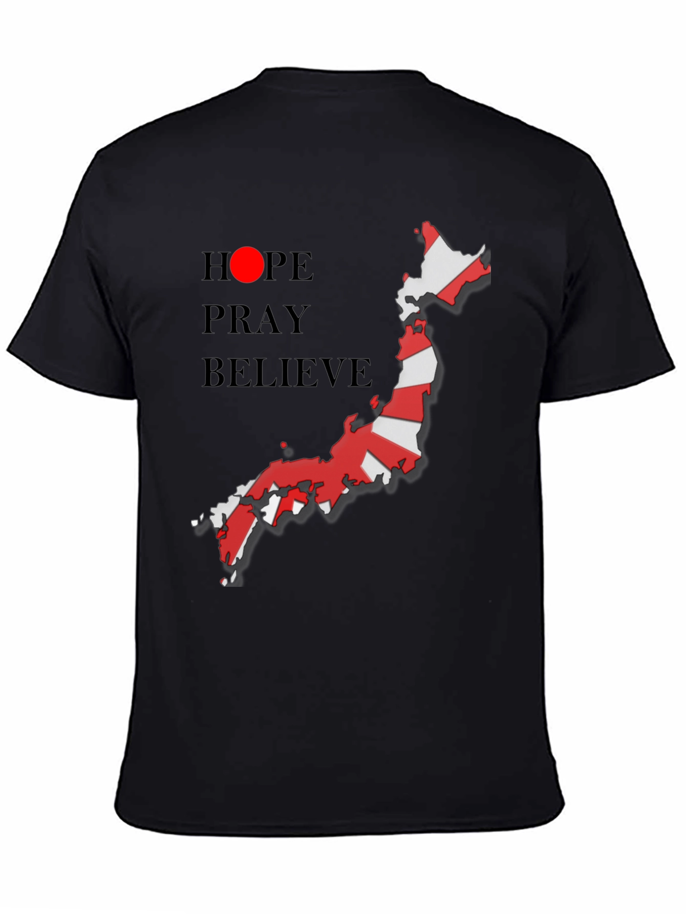 Hope Pray Believe Japan Flag T-Shirt