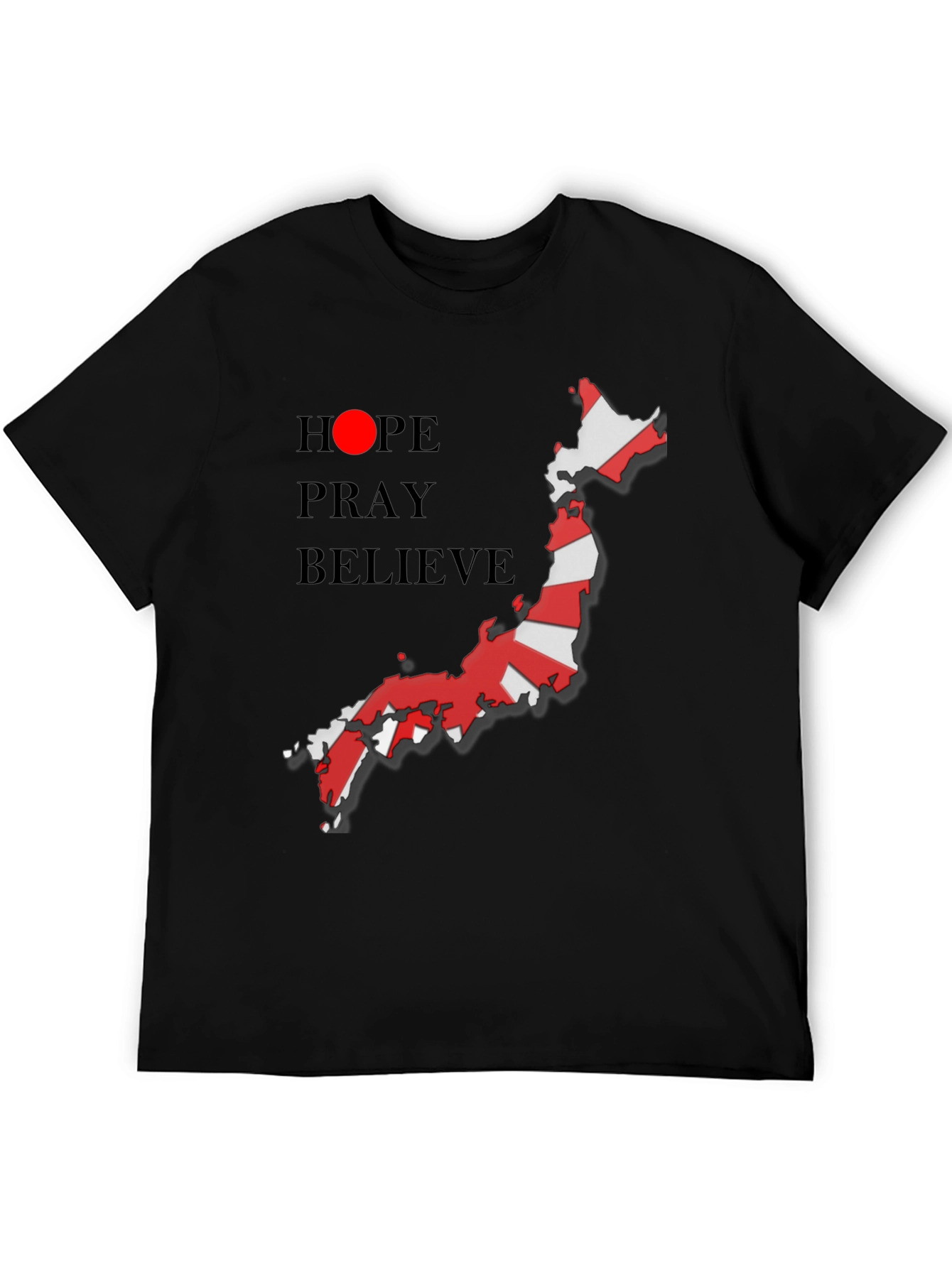 Hope Pray Believe Japan Flag T-Shirt