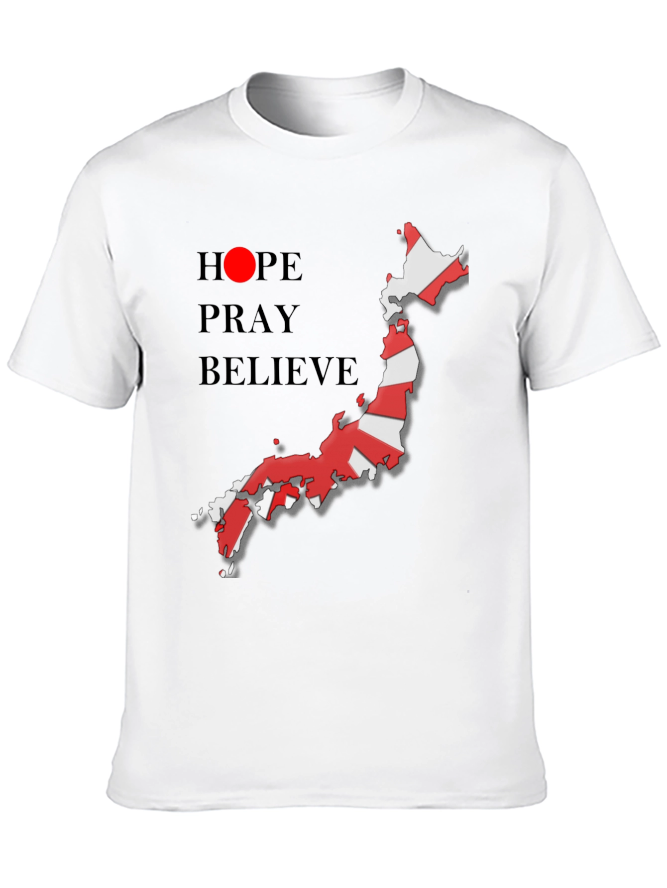 Hope Pray Believe Japan Flag T-Shirt