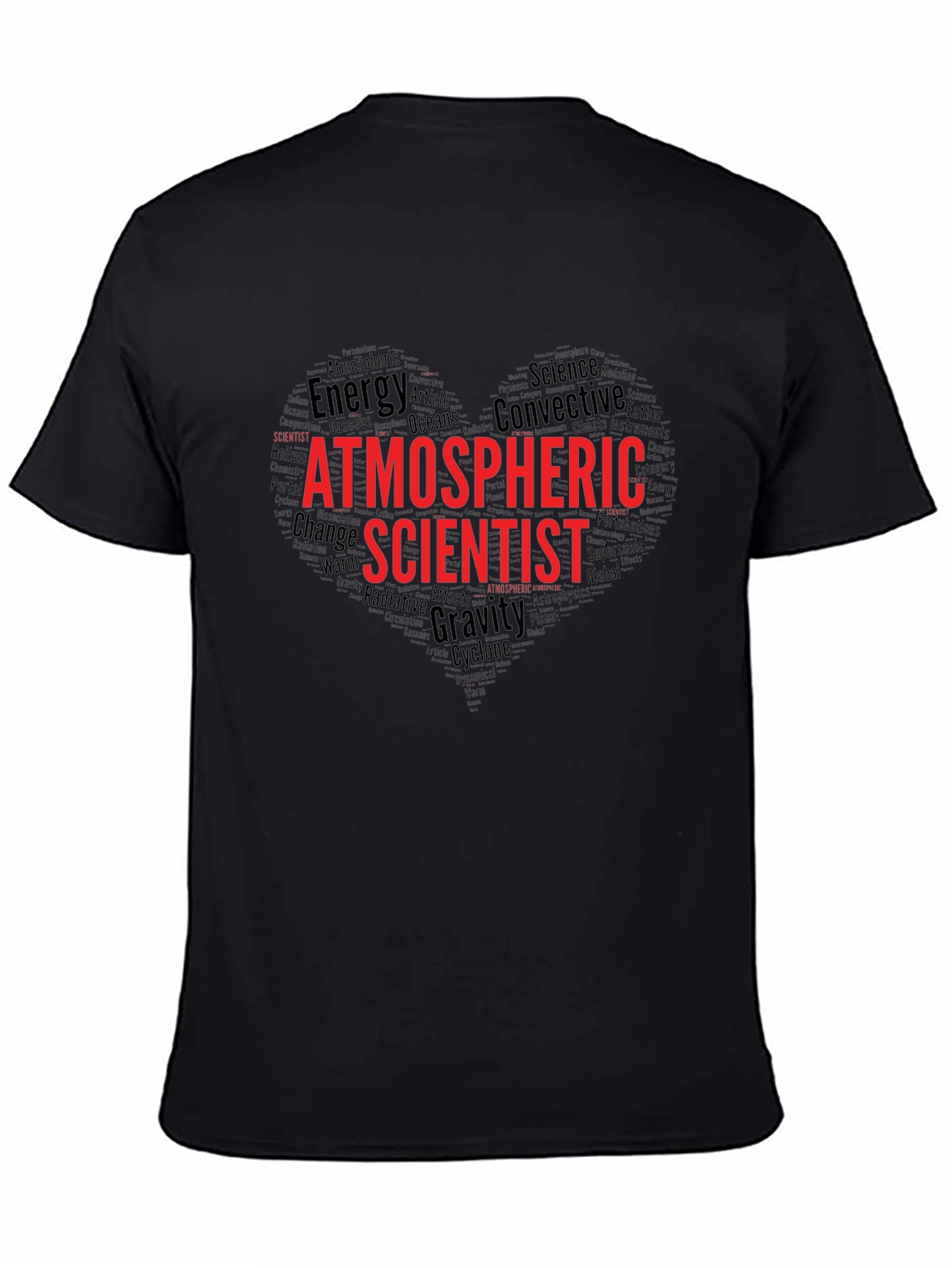 Atmospheric Scientist Heart Word Cloud T-Shirt
