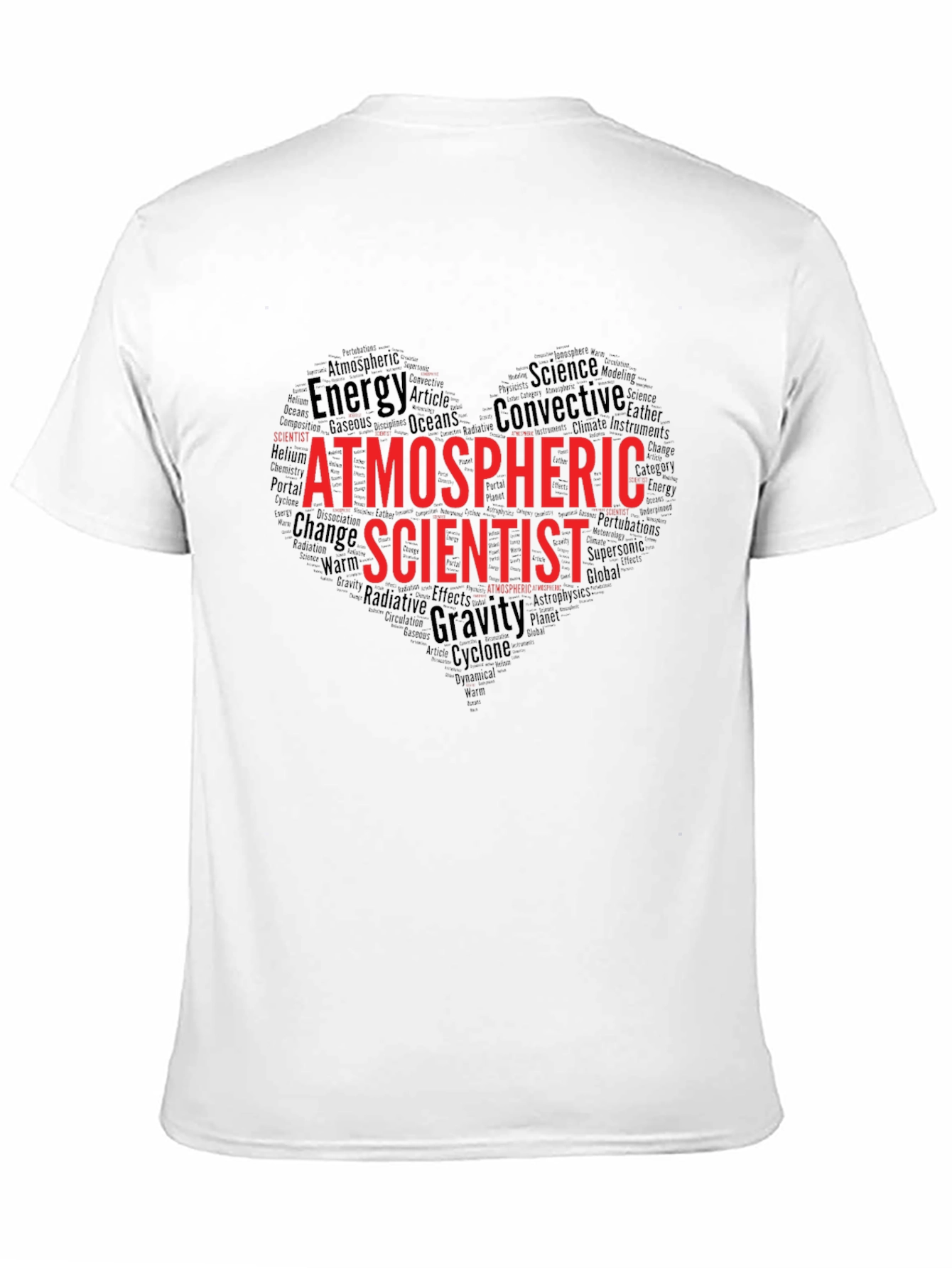 Atmospheric Scientist Heart Word Cloud T-Shirt