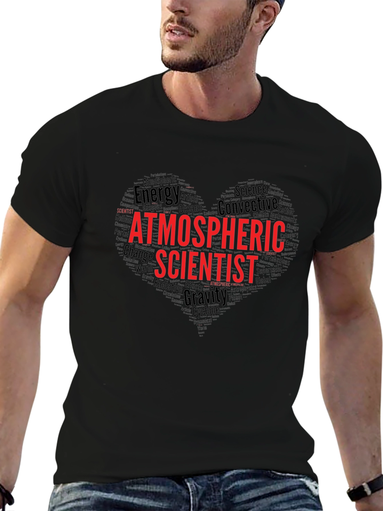 Atmospheric Scientist Heart Word Cloud T-Shirt