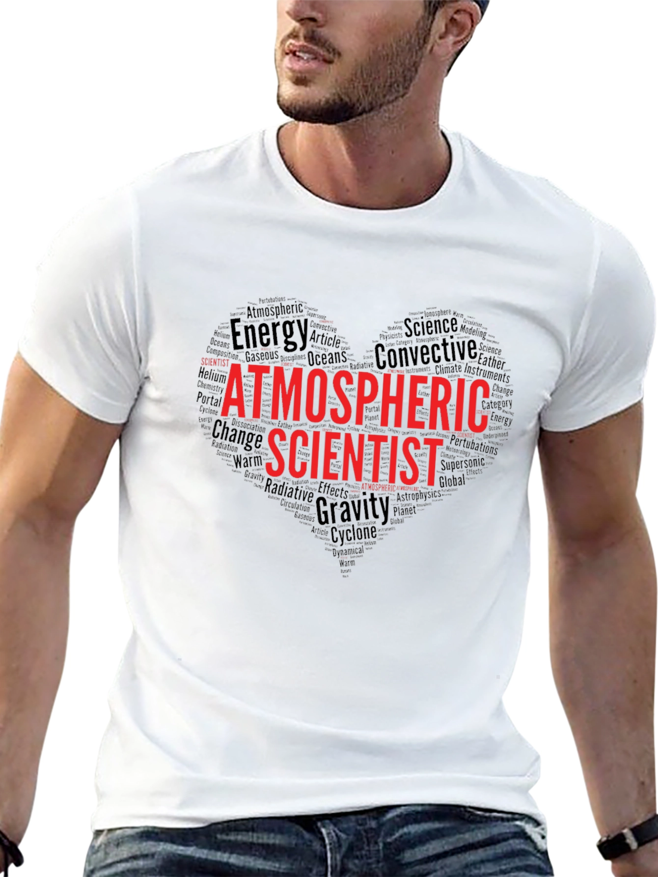 Atmospheric Scientist Heart Word Cloud T-Shirt