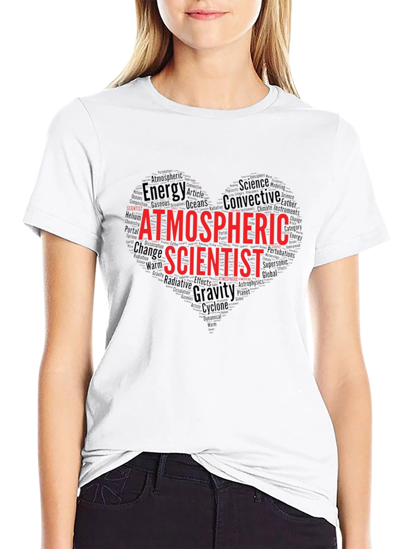 Atmospheric Scientist Heart Word Cloud T-Shirt
