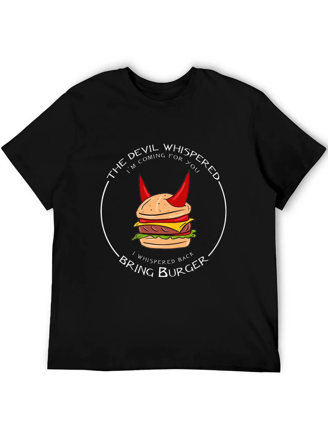 Devil Burger Graphic Tee - Bring Burger T-Shirt