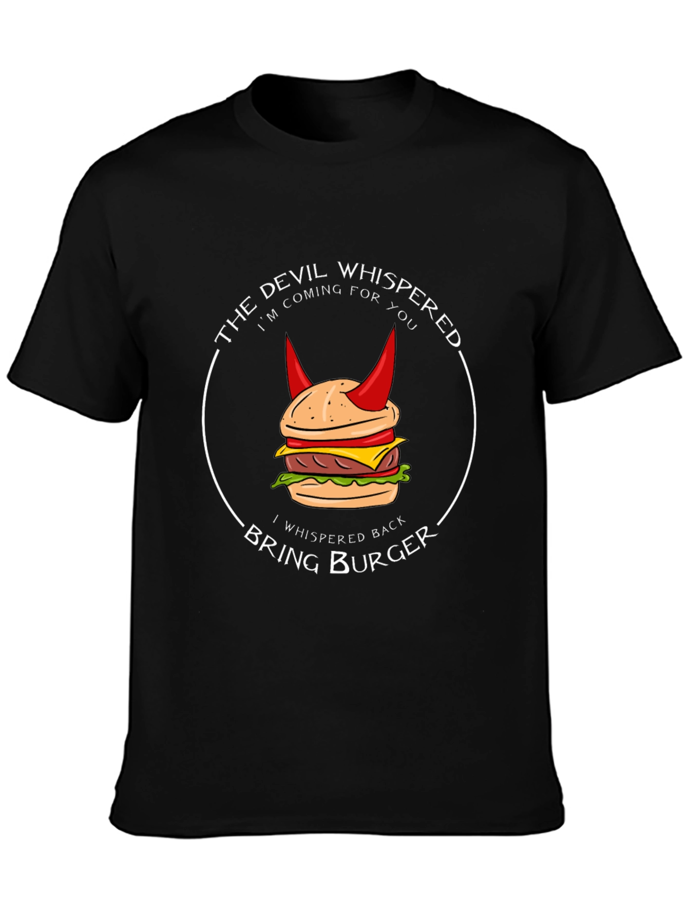 Devil Burger Graphic Tee - Bring Burger T-Shirt