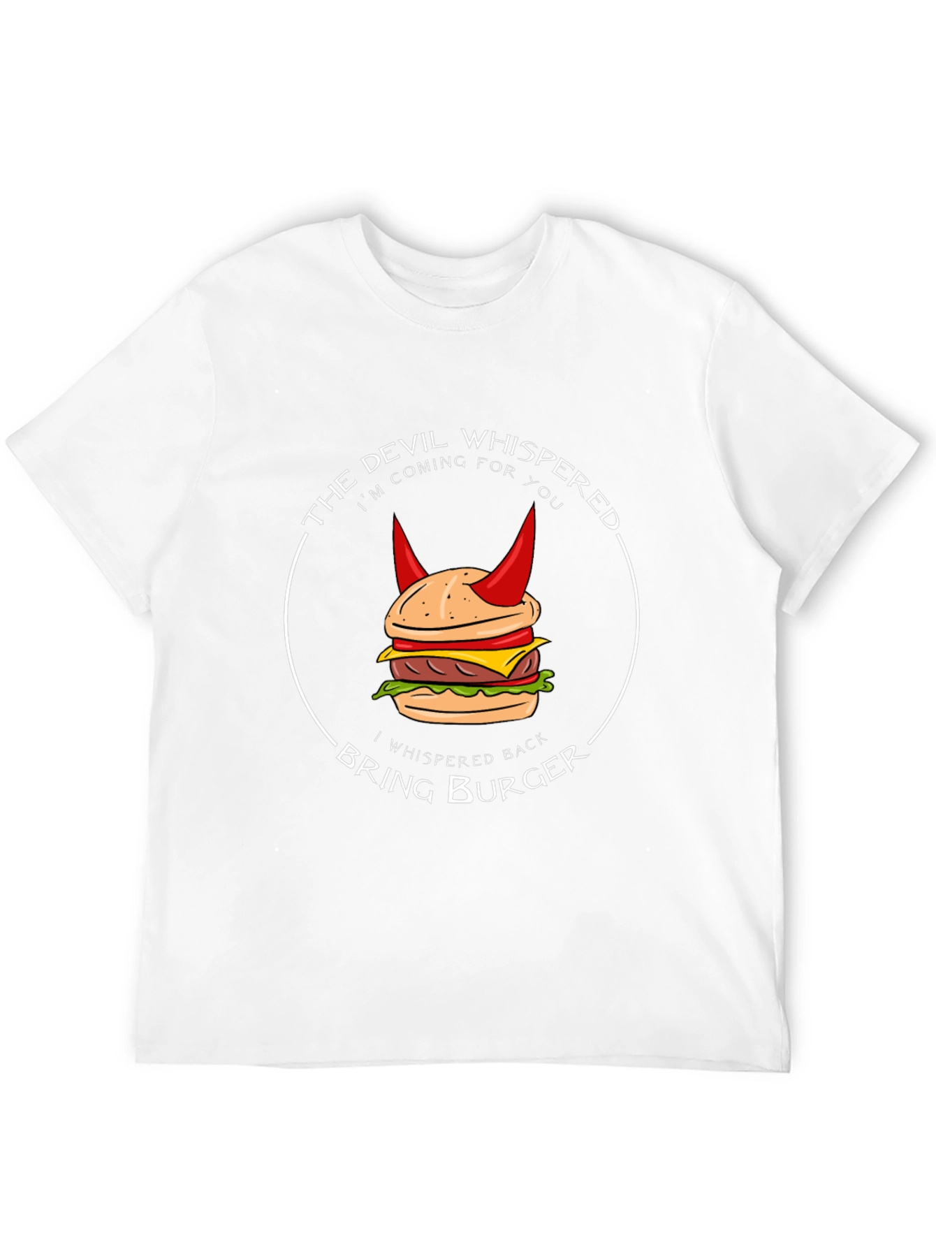 Devil Burger Graphic Tee - Bring Burger T-Shirt