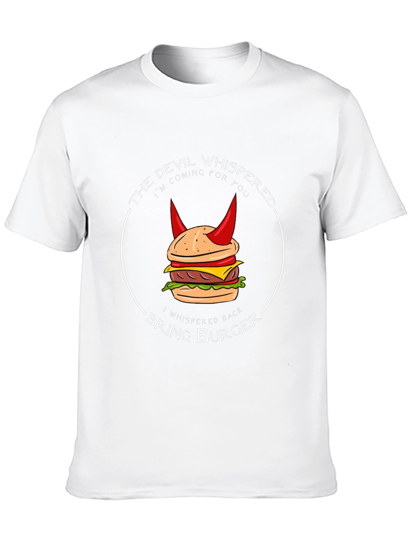 Devil Burger Graphic Tee - Bring Burger T-Shirt