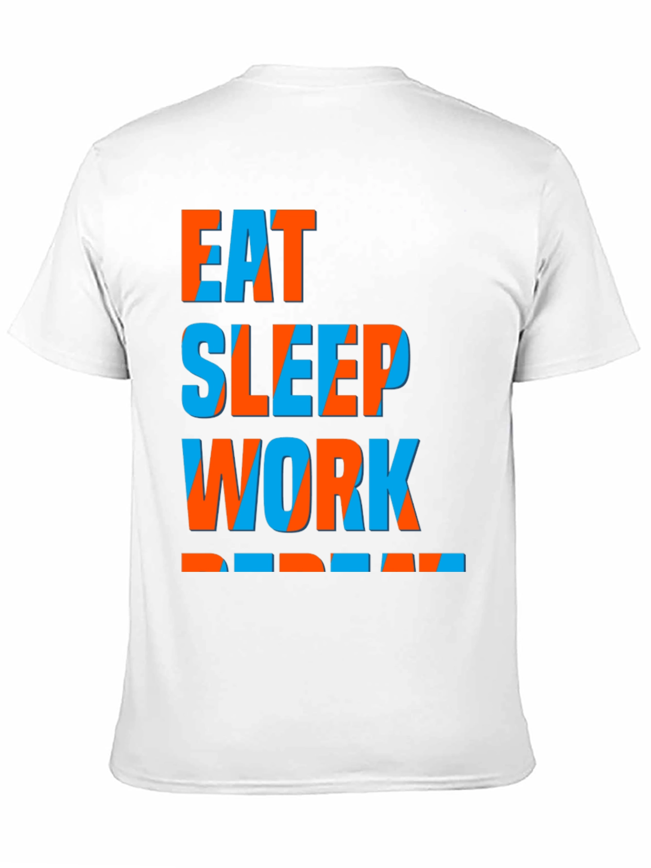 Eat Sleep Work Repeat Graphic Tee - Black