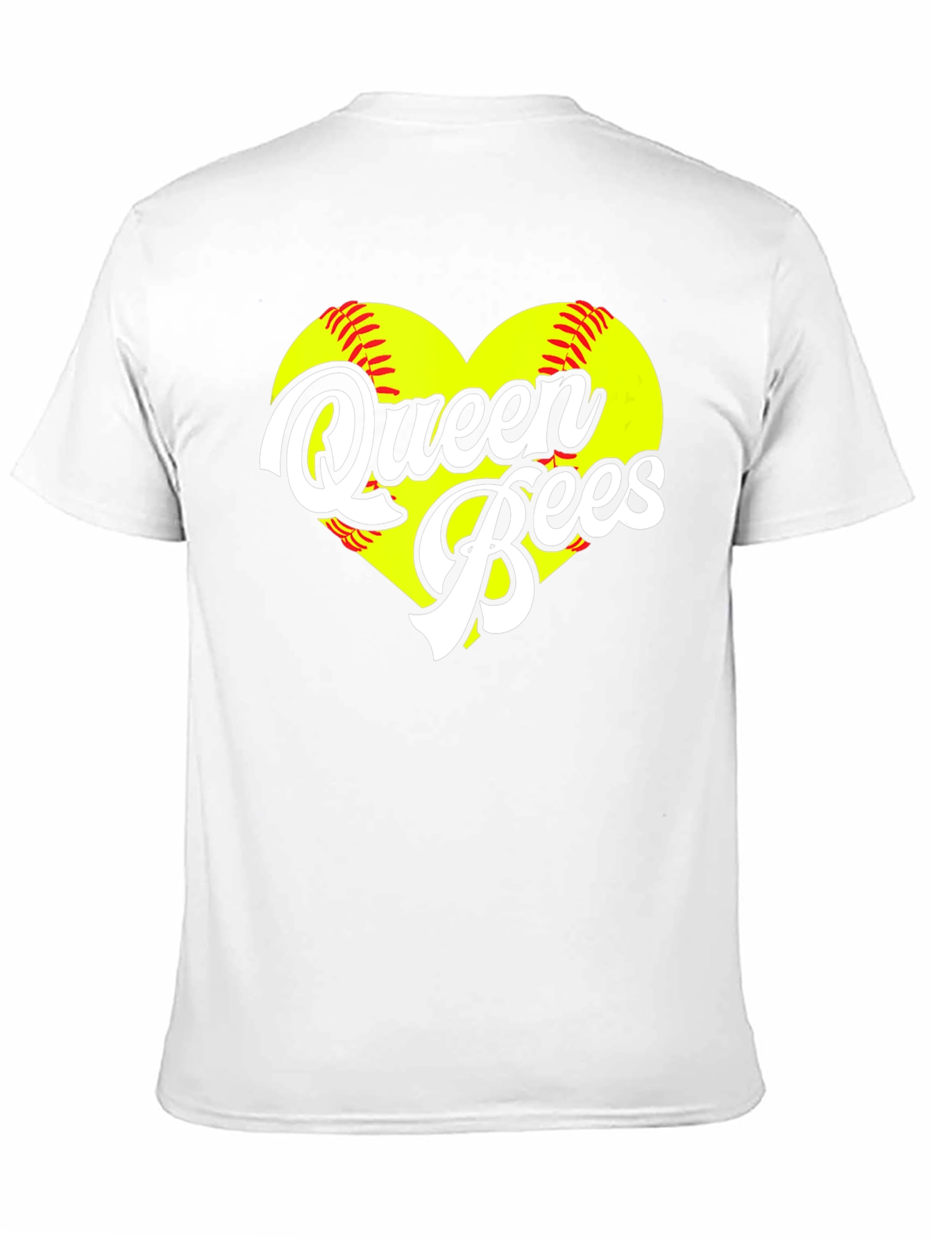 Queen Bees Softball Heart T-Shirt