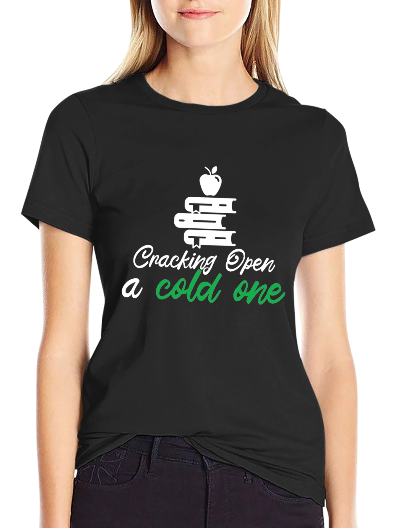 Cracking Open a Cold One Book Lover T-Shirt