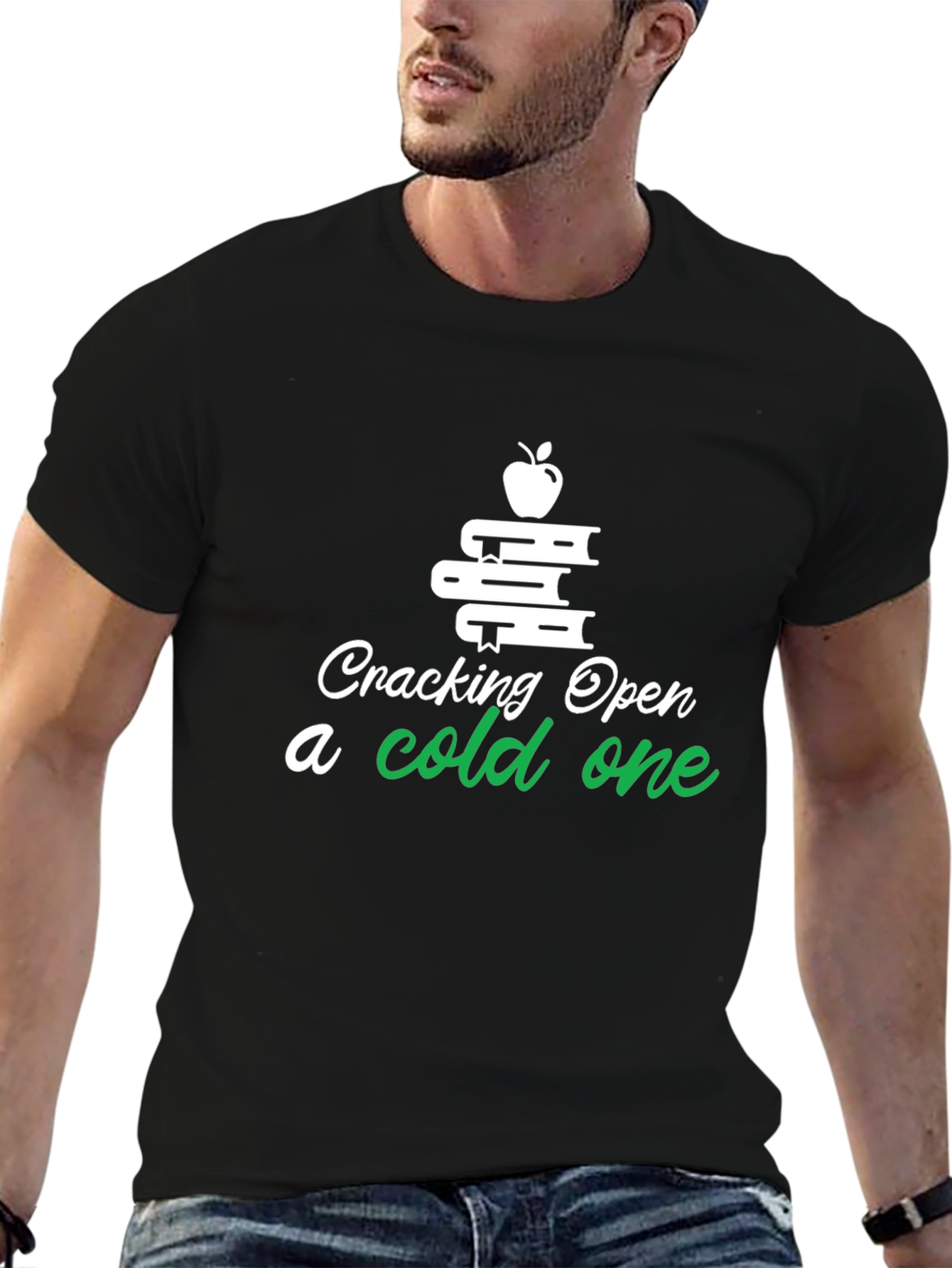 Cracking Open a Cold One Book Lover T-Shirt