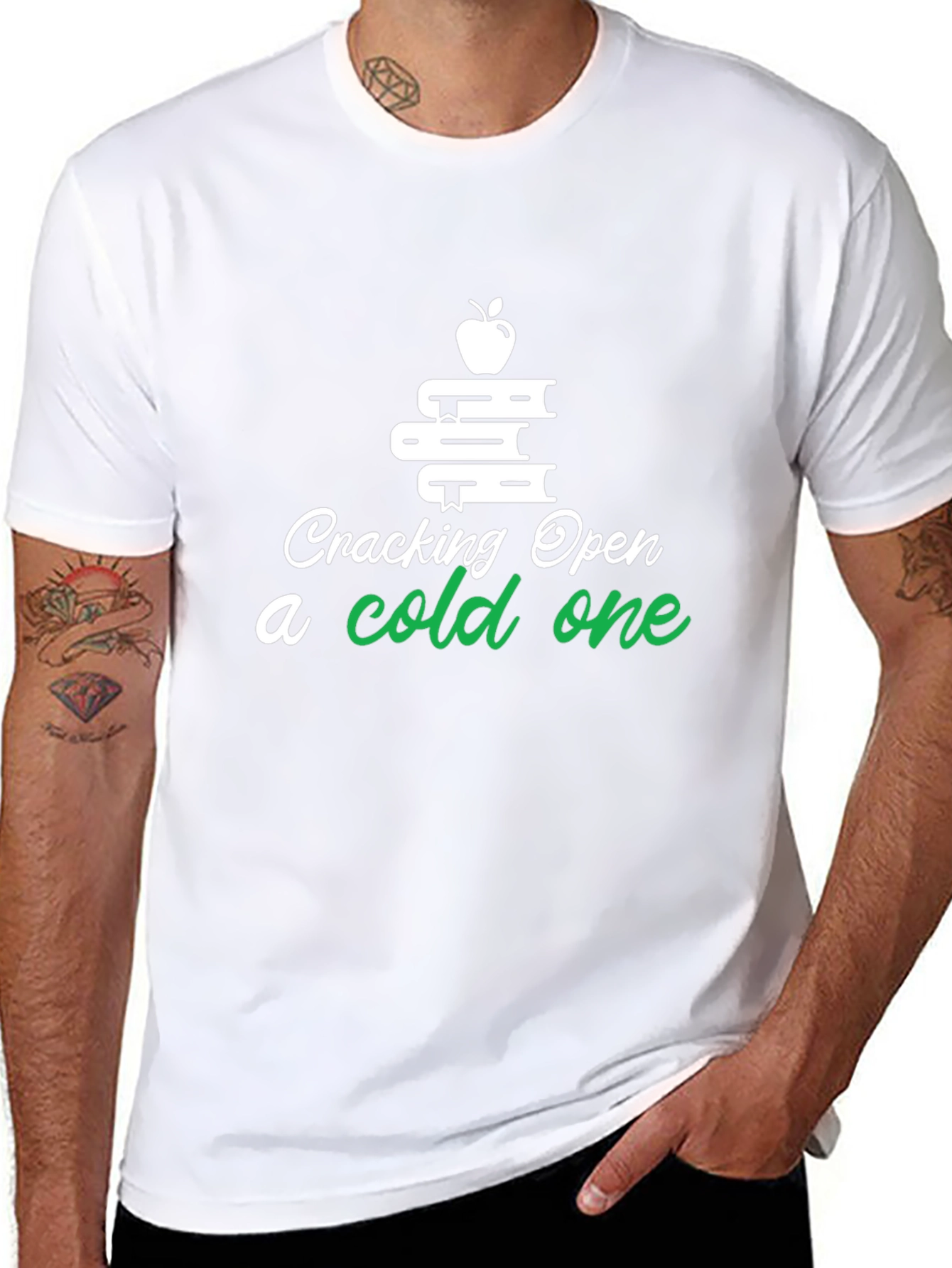 Cracking Open a Cold One Book Lover T-Shirt