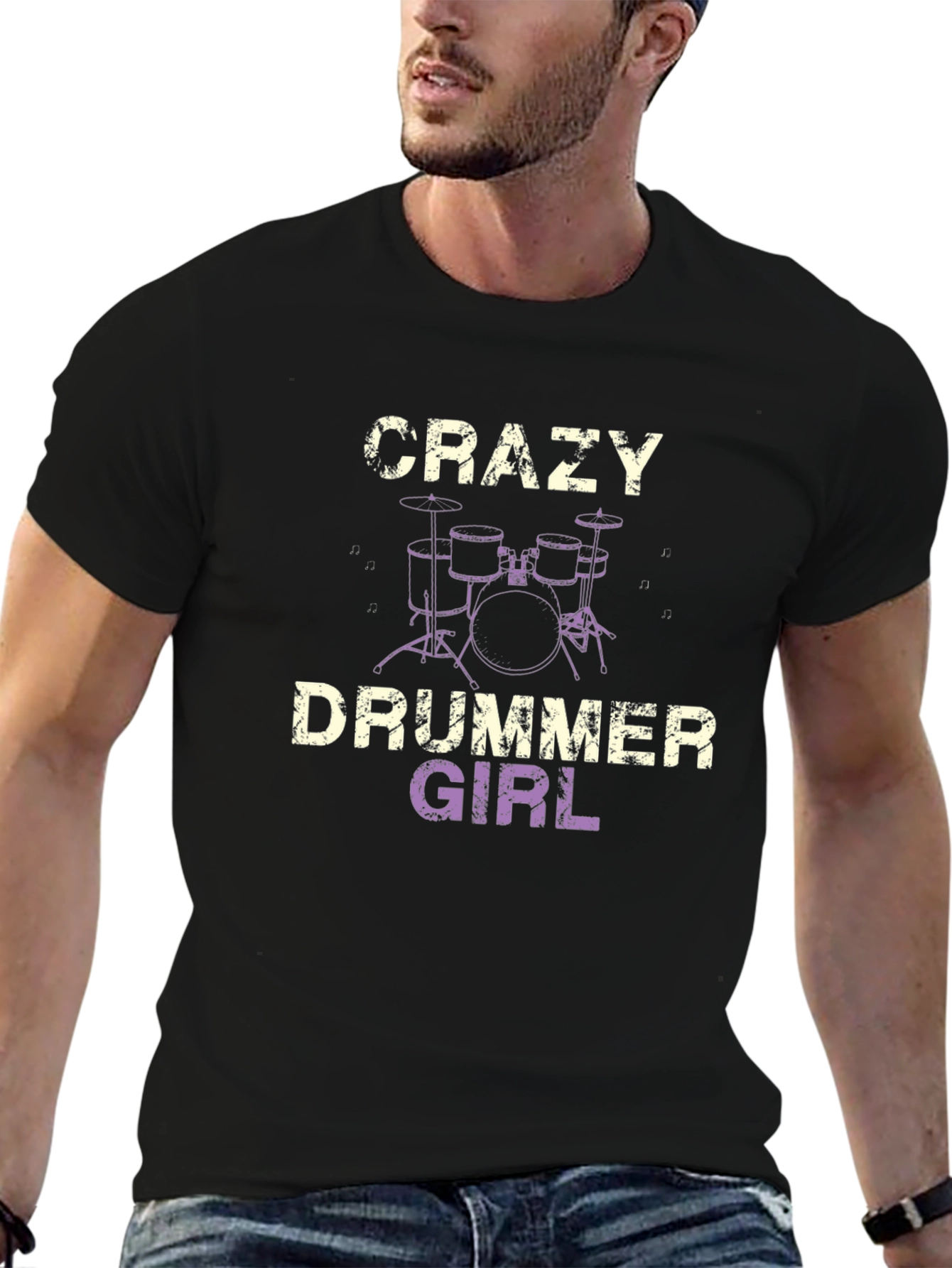 Crazy Drummer Girl T-Shirt