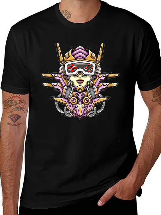 Cyberpunk Gaming Robot Girl T-Shirt