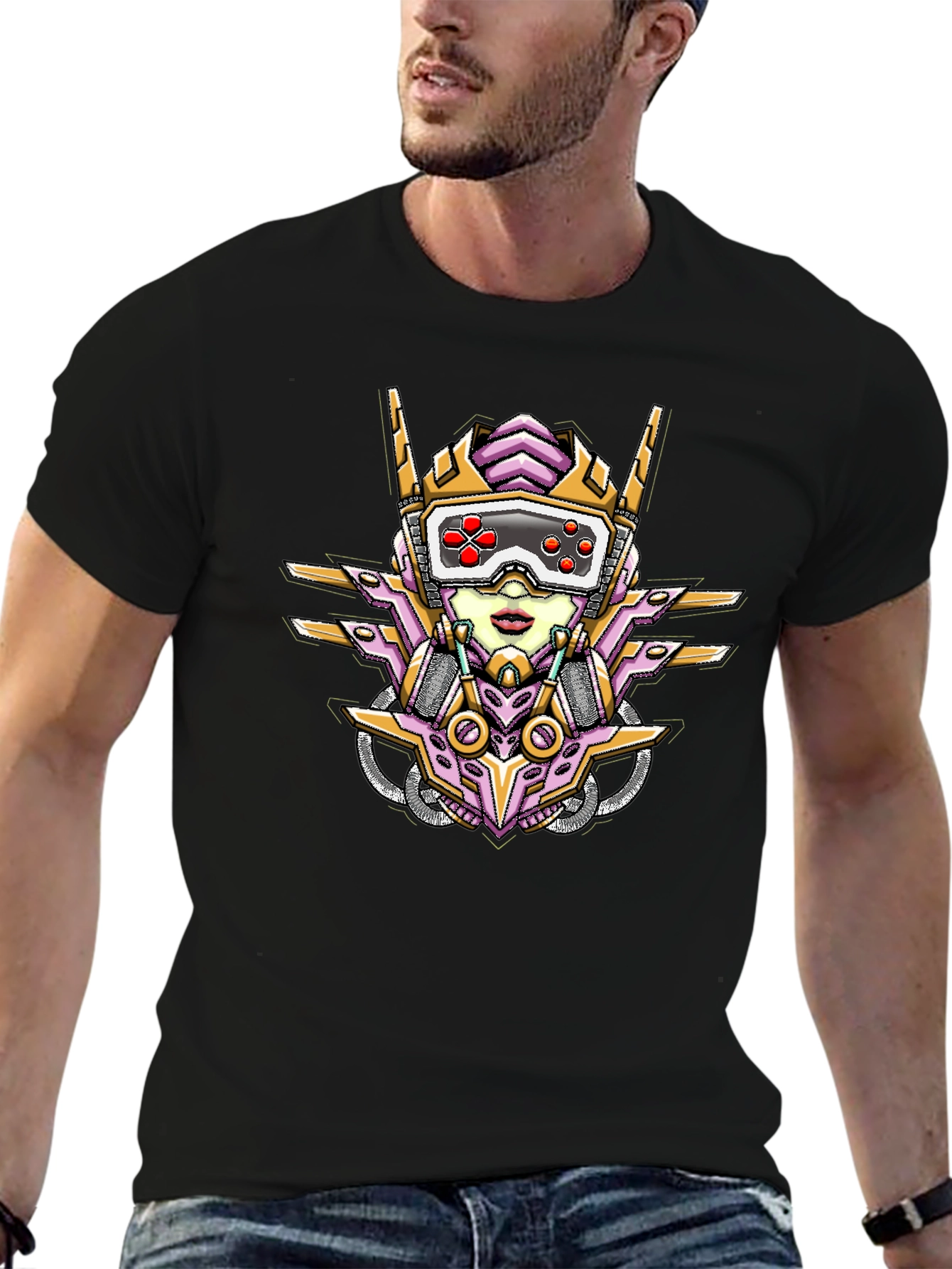Cyberpunk Gaming Robot Girl T-Shirt