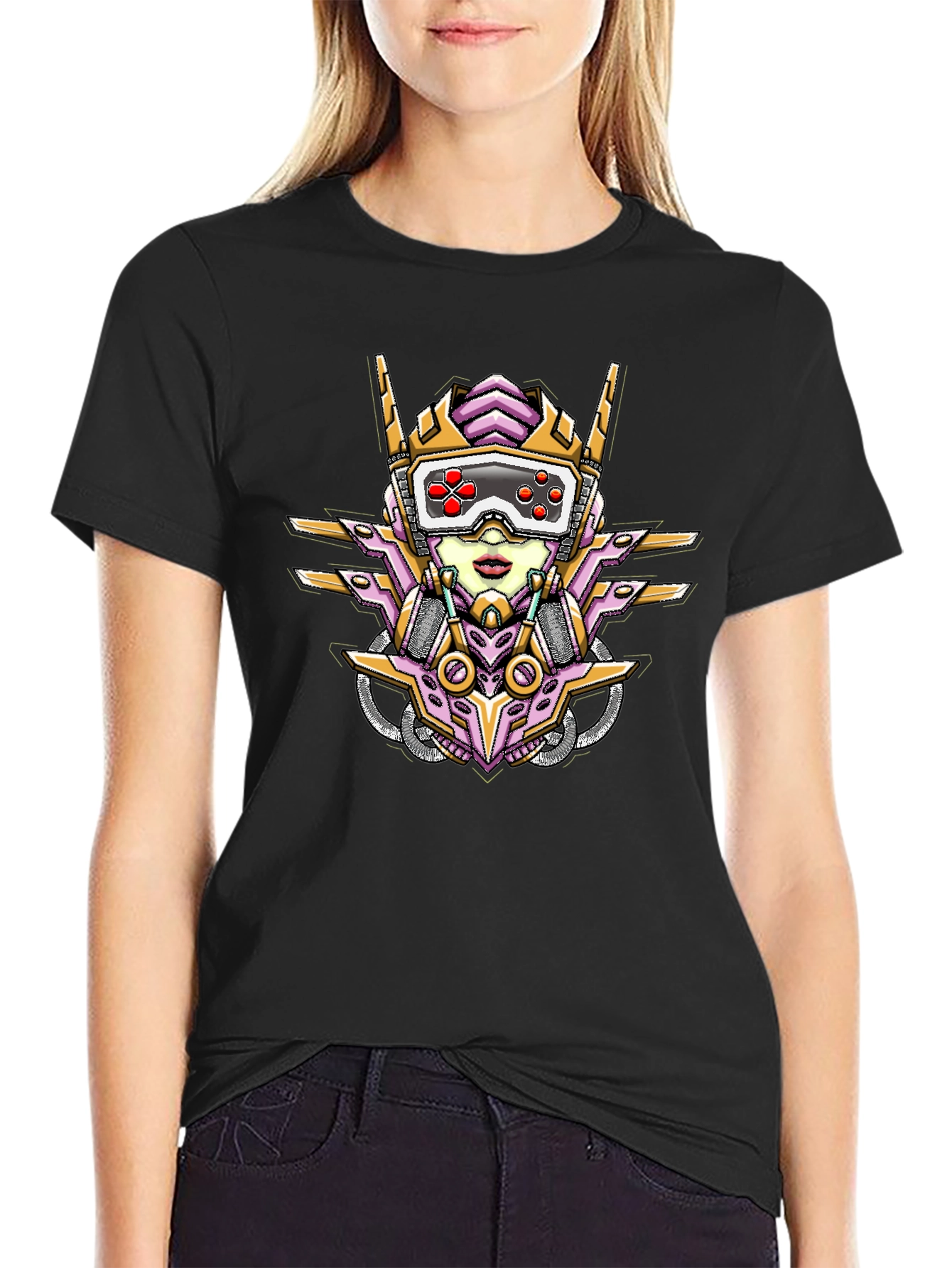 Cyberpunk Gaming Robot Girl T-Shirt