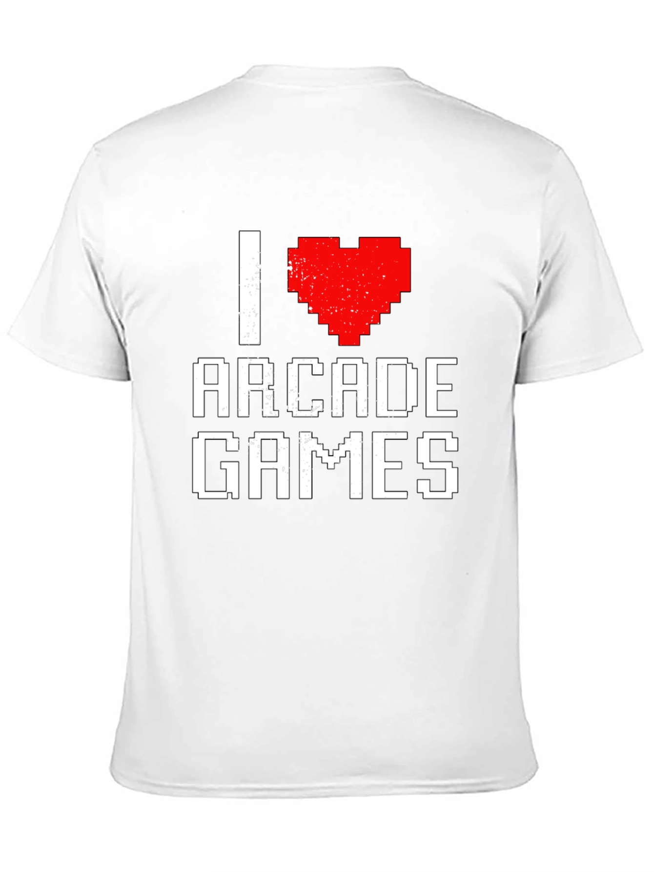 I Heart Arcade Games Pixel Art Black T-Shirt