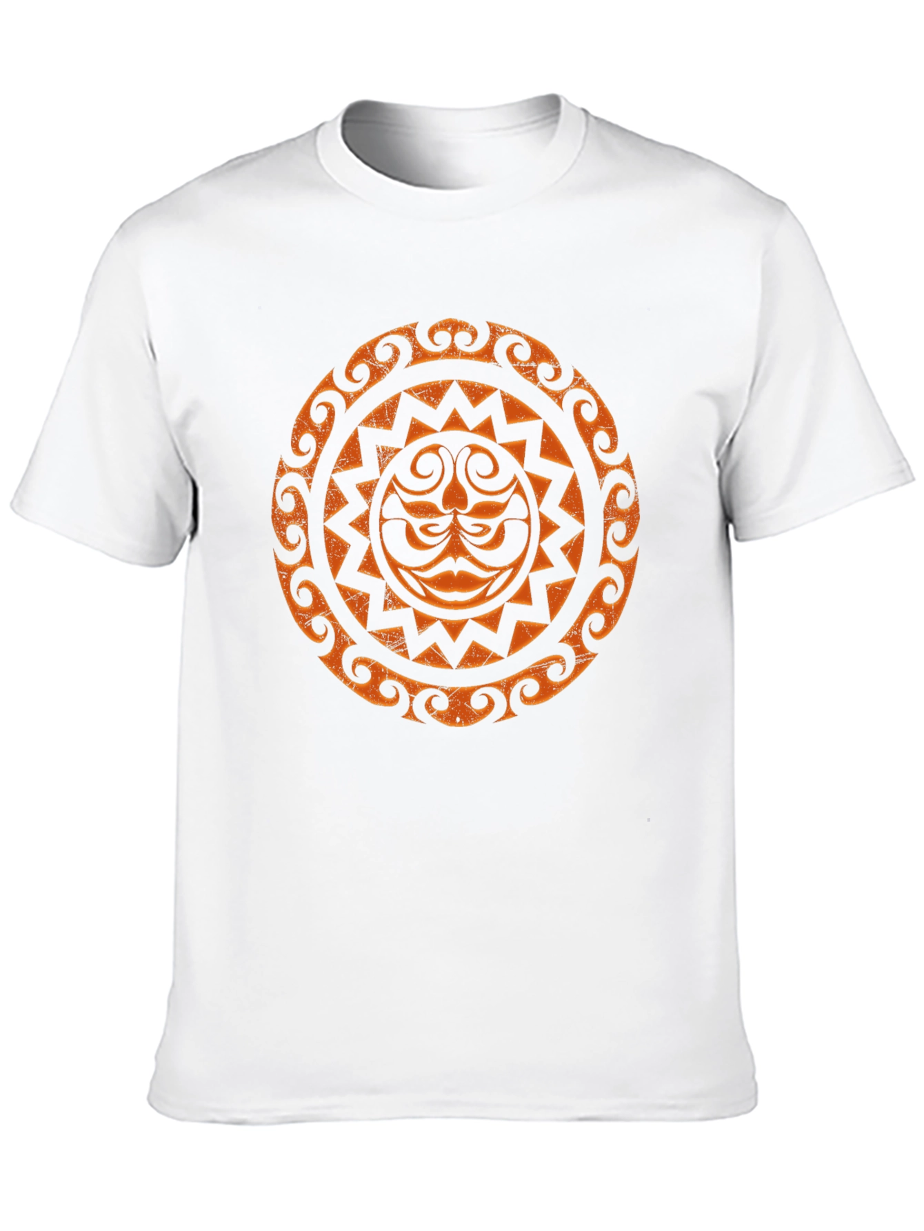Tribal Sun Graphic Tee - Black Cotton