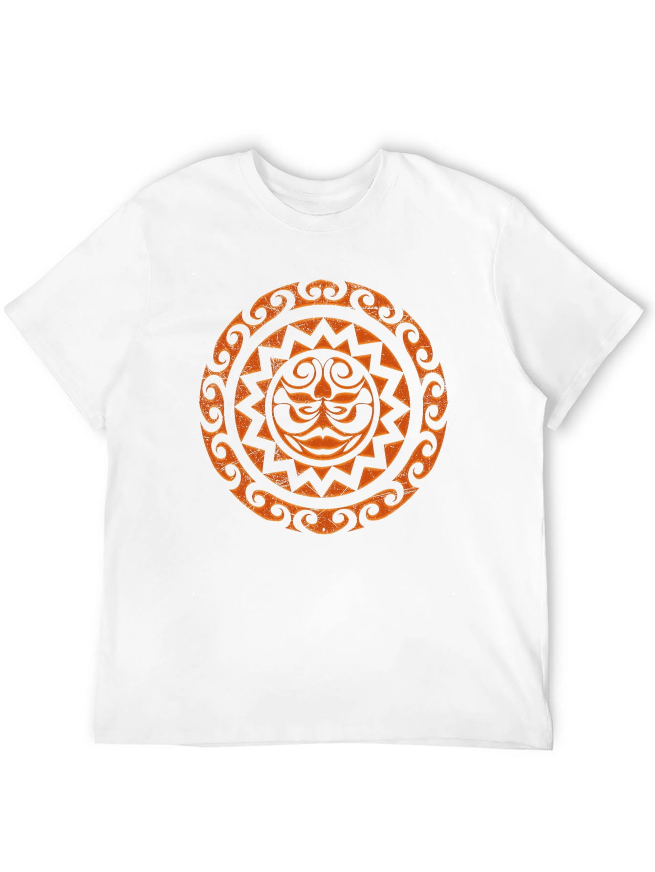 Tribal Sun Graphic Tee - Black Cotton