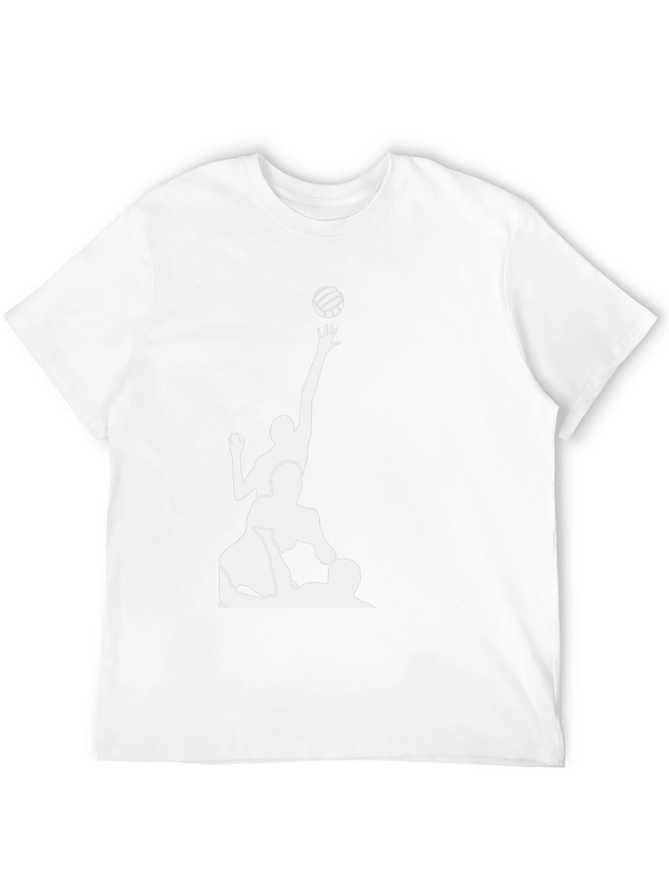 Volleyball Team Graphic T-Shirt - Black Cotton Tee