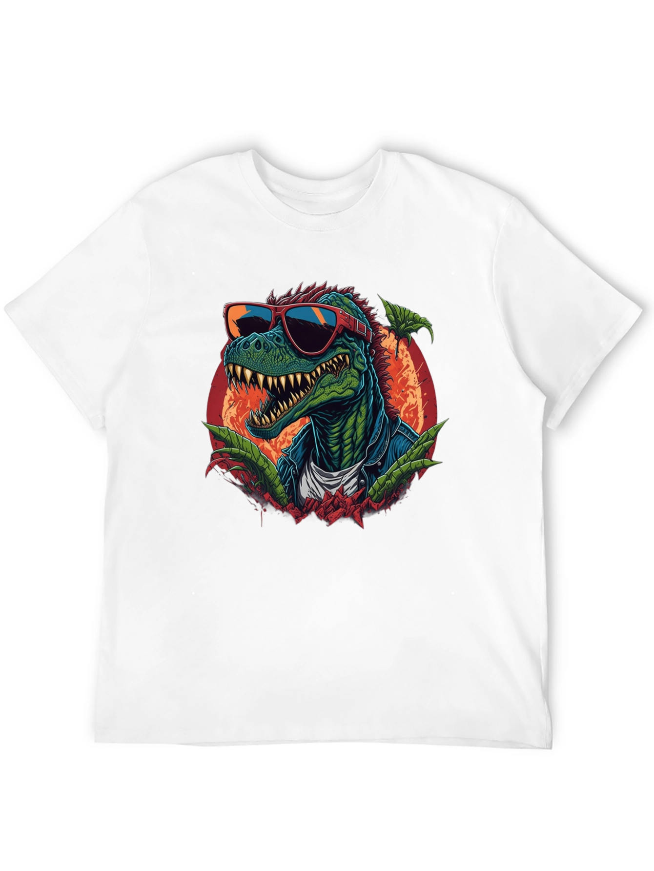 Cool Dinosaur Graphic T-Shirt - Black