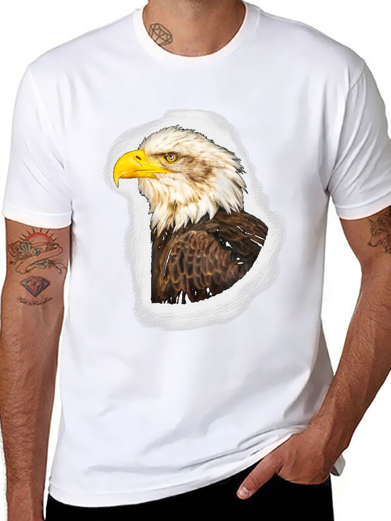 Bald Eagle Graphic Tee - Patriotic Style
