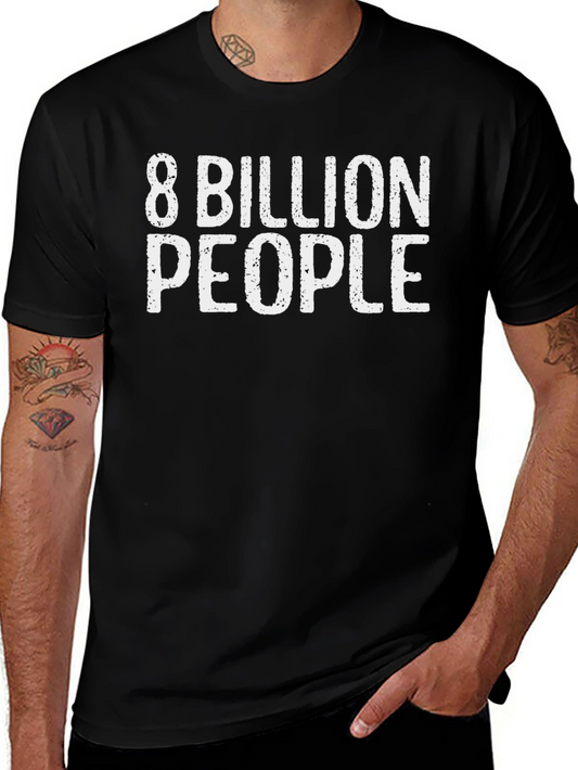 8 Billion People Graphic Tee - Black